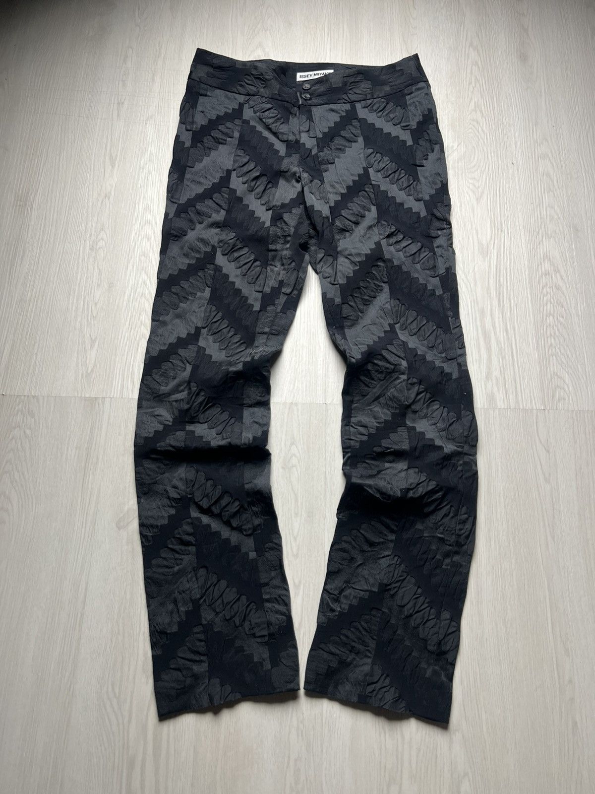 Issey Miyake Archive Issey Miyake Jacquard Stretched Pants Size US 31 - 1 Thumbnail