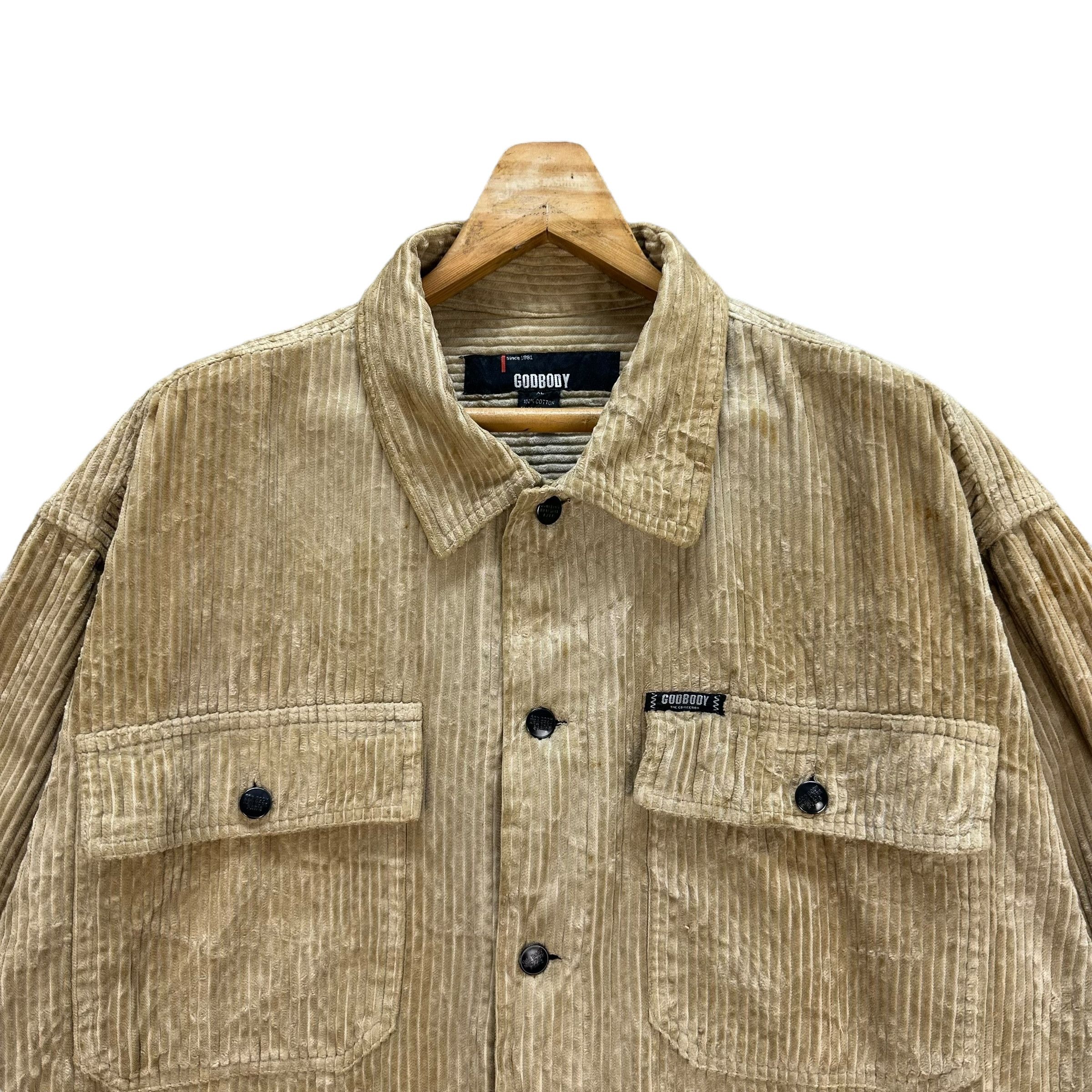 Vintage GODBODY 2 Pocket Work Corduroy Button Jacket #A15-0377 Size US XL / EU 56 / 4 - 2 Thumbnail
