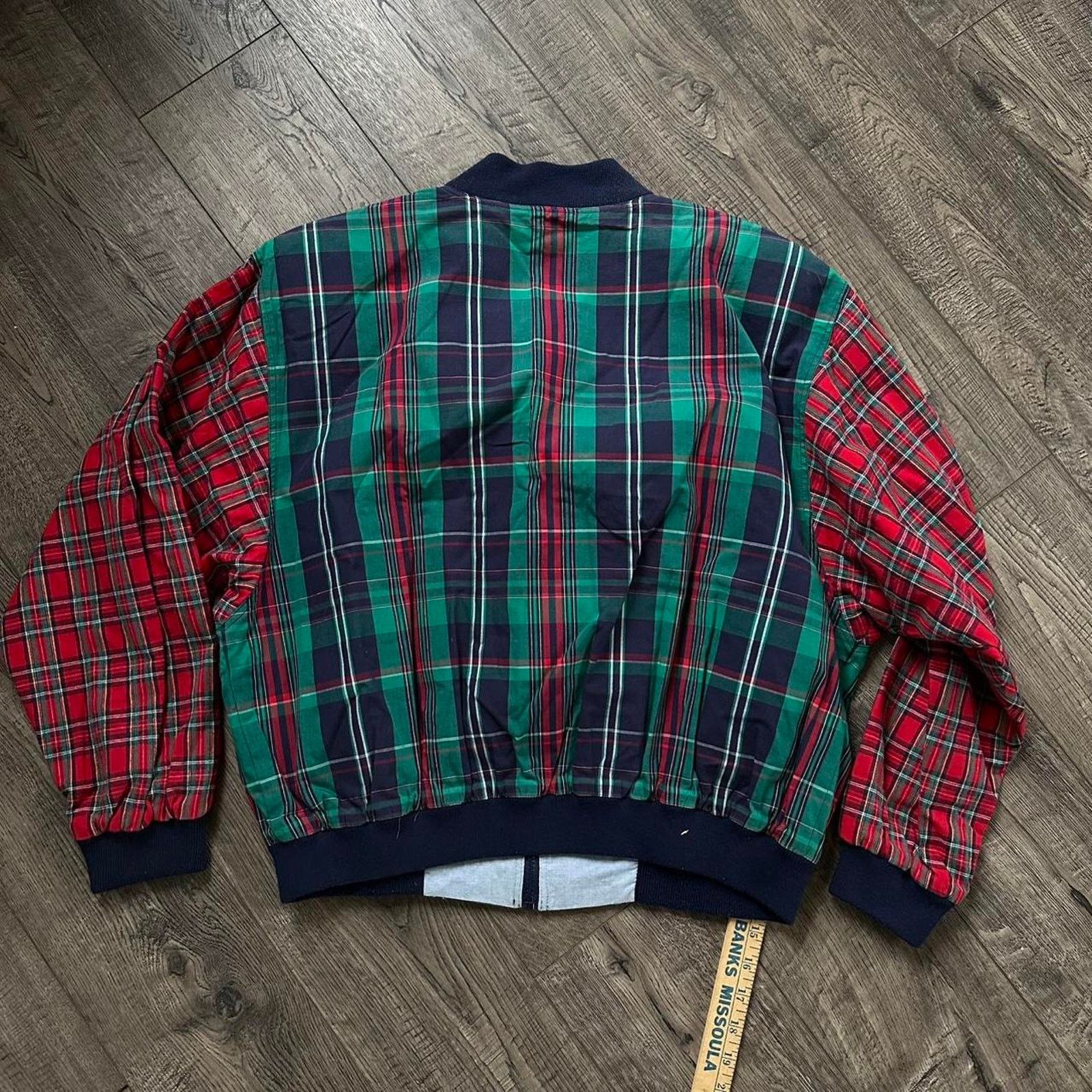 Vintage Epic Vintage 80s Custom Cut & Sew Plaid Bomber Zip Up Jacket Size US M / EU 48-50 / 2 - 4 Thumbnail