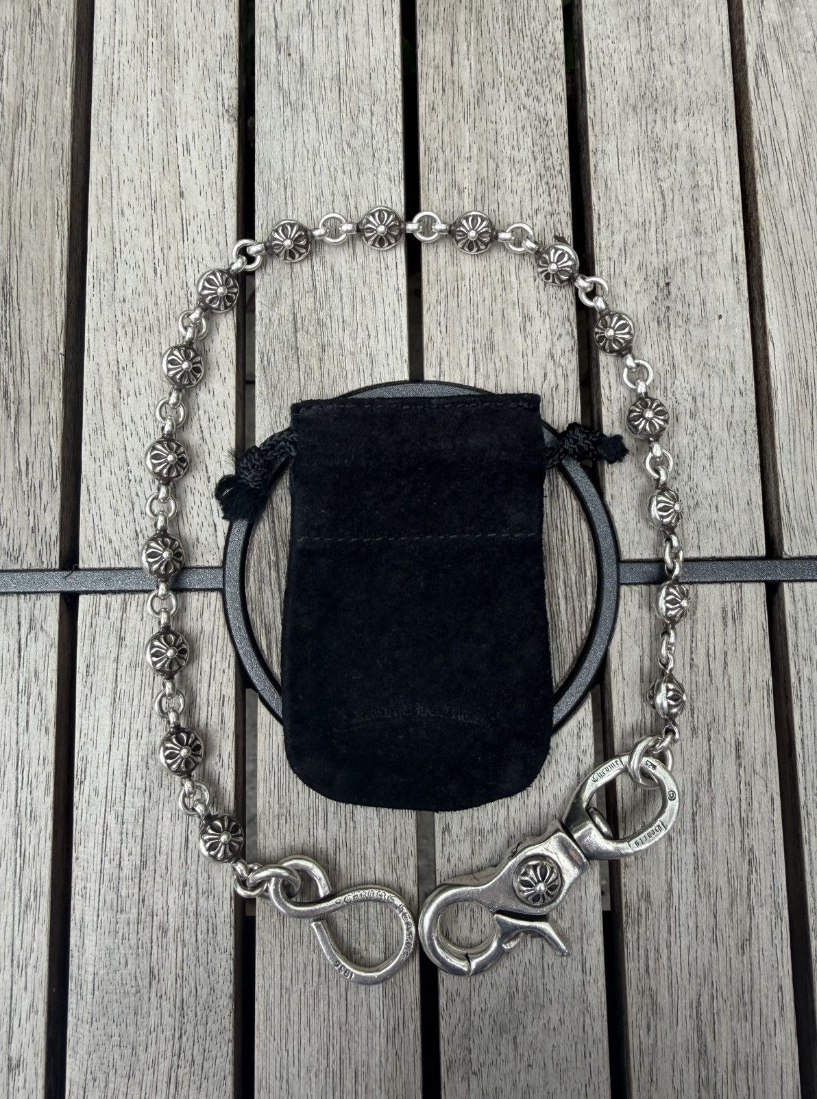 Chrome Hearts Chrome Hearts Sterling Silver Floral Cross Wallet Chain Size ONE SIZE - 1 Thumbnail