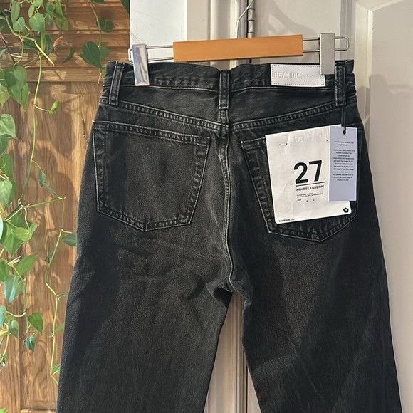 RE/DONE RE/DONE high rise stove pipe straight jeans 27 raw hem Size 27" / US 4 / IT 40 - 5 Thumbnail