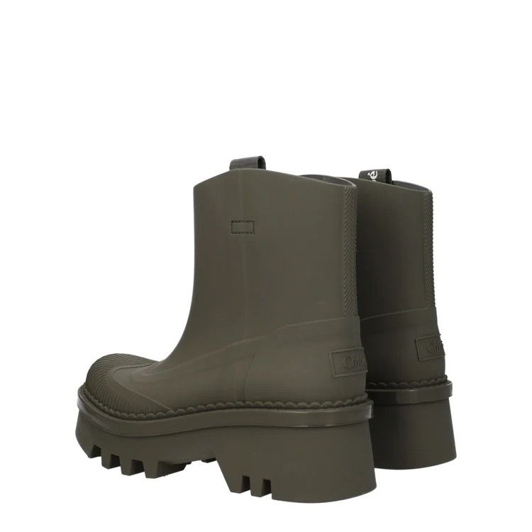 Chloe ob1o1e1024 Rubber Ankle Boots in Green Size US 7 / IT 37 - 4 Thumbnail