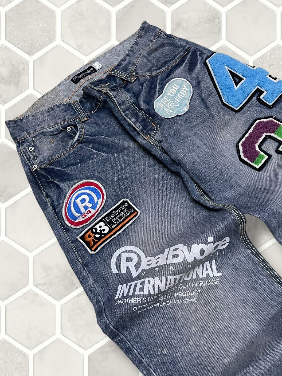 Japanese Brand Vintage Japan Streetwear RealBvoice Patchwork Baggy Denim Size US 32 / EU 48 - 7 Thumbnail