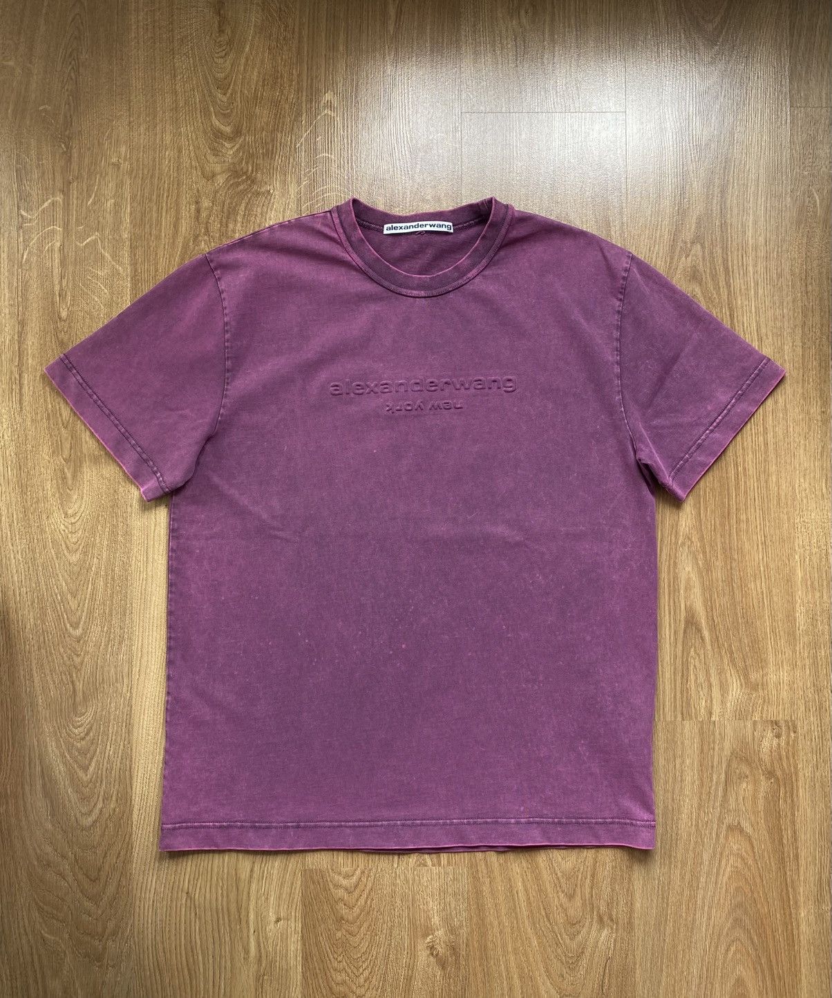Alexander Wang Alexander Wang Logo T-Shirt / Tee / Top Purple Washed Size M Size US M / EU 48-50 / 2 - 1 Thumbnail