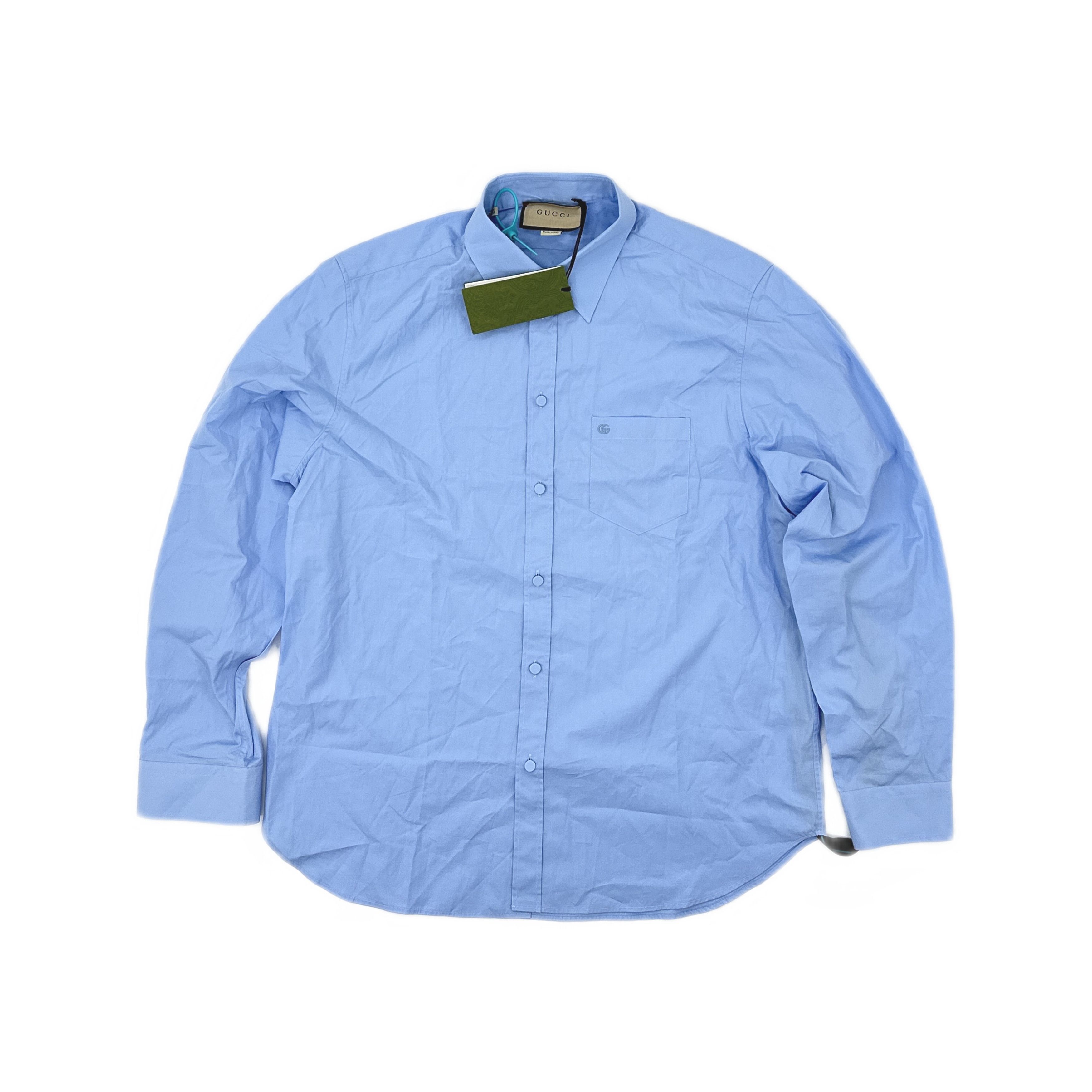 Gucci Gucci Logo Embroidery Button Up Shirt Size L Size US L / EU 52-54 / 3 - 1 Thumbnail