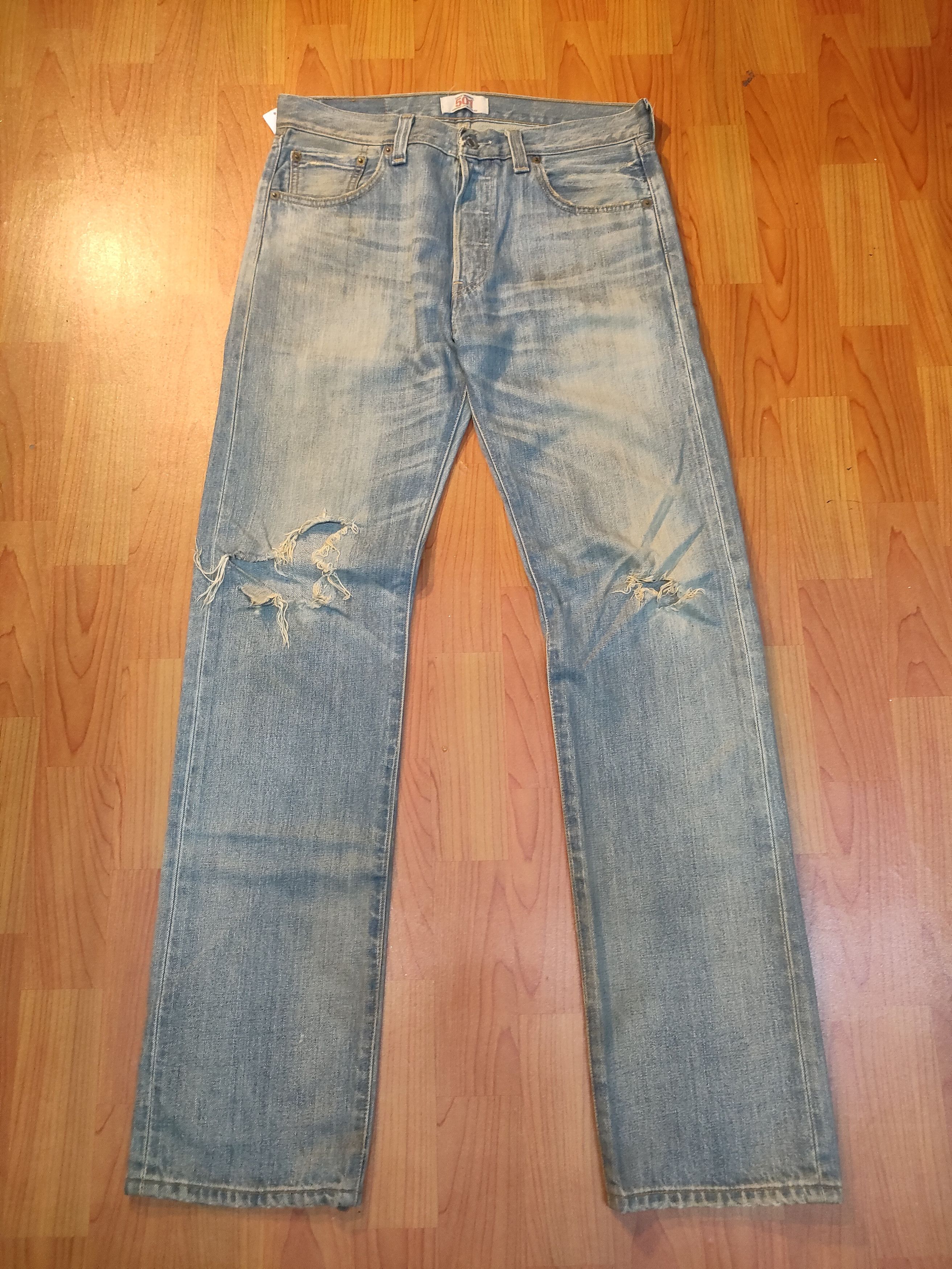 Levi's Distressed Levi's 501 Jeans Size US 30 / EU 46 - 1 Thumbnail