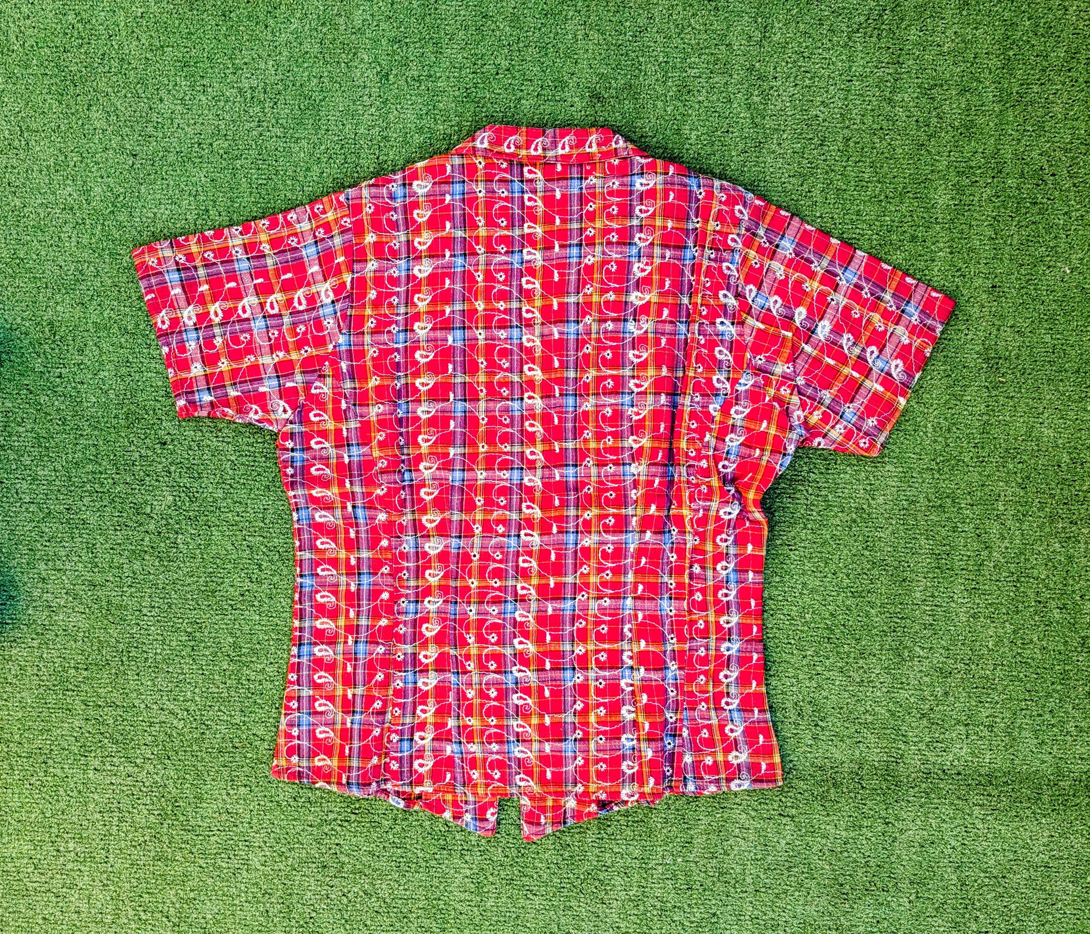 Other VTG Floral Embroidered Check Tartan Pattern Button Shirt Size M / US 6-8 / IT 42-44 - 3 Thumbnail