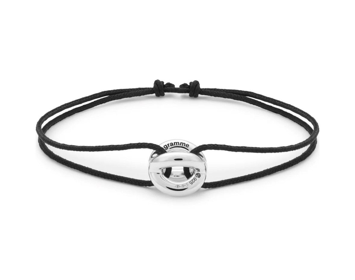Le Gramme Le Gramme Bracelet Interlaced Cord Silver Black 3g Size ONE SIZE - 1 Thumbnail