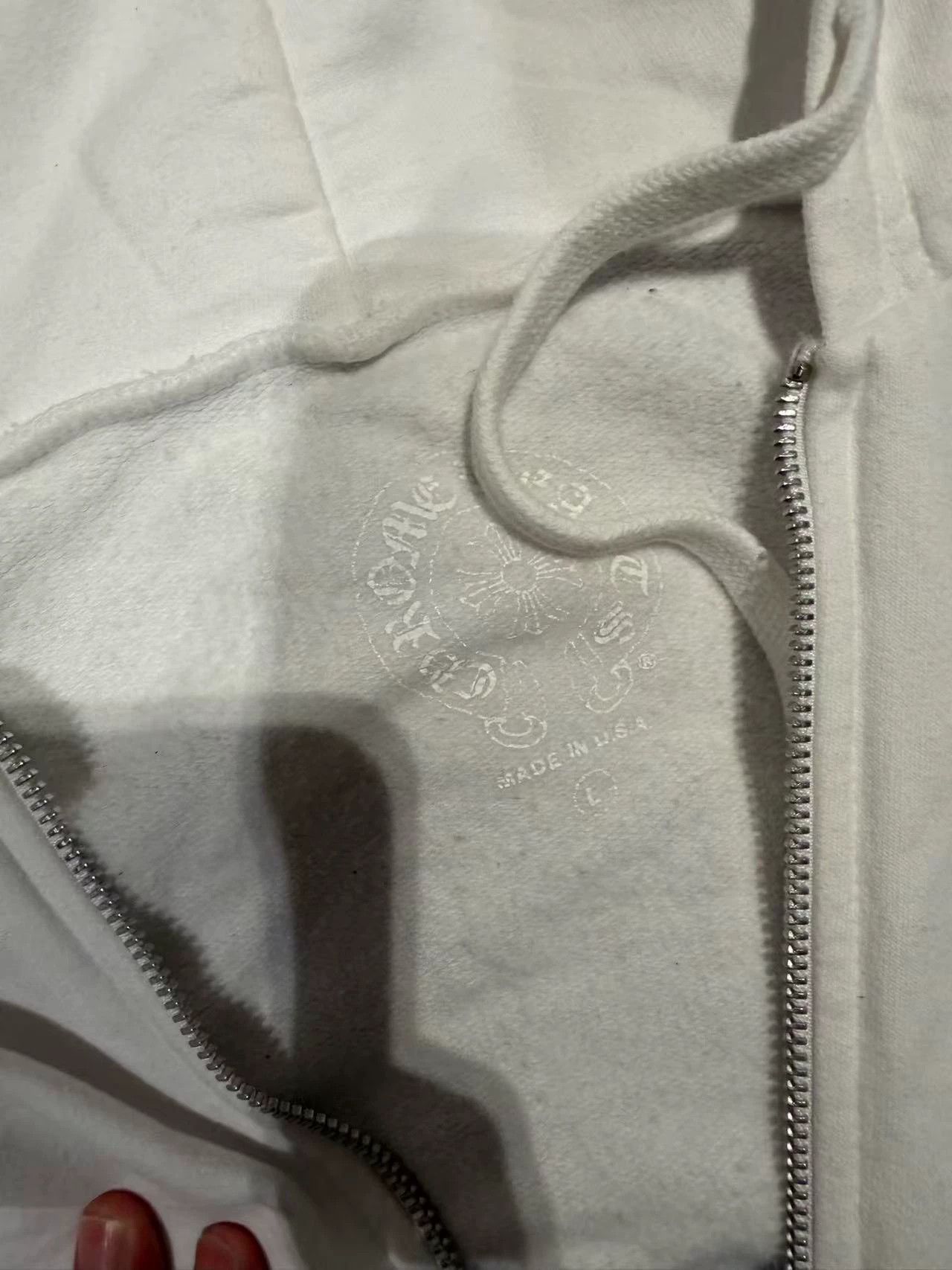 Chrome Hearts Chrome Hearts White Horseshoe Zip-Up Hoodie Size L / US 10 / IT 46 - 3 Thumbnail
