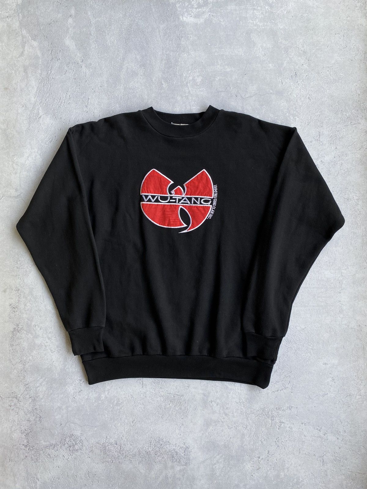 image of Rap Tees x Vintage Wutang Clan Sweater in Black, Men's (Size Medium)