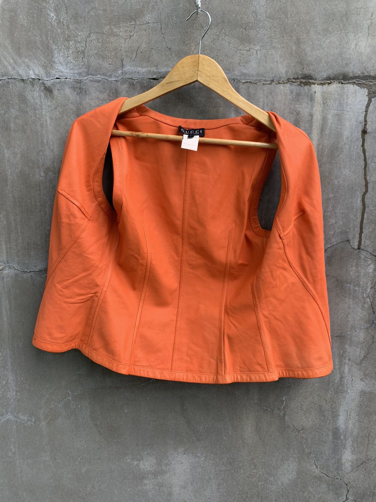 Gucci 1996 Tom Ford Era Vera Pelle Reversible Leather Vest Size US XS / EU 42 / 0 - 10 Thumbnail