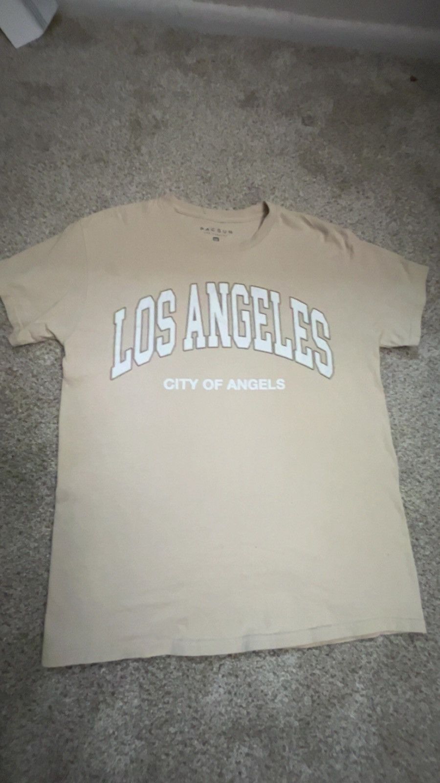 Pacsun PacSun Los Angeles Tee (Beige, Size Medium) Size US M / EU 48-50 / 2 - 1 Thumbnail