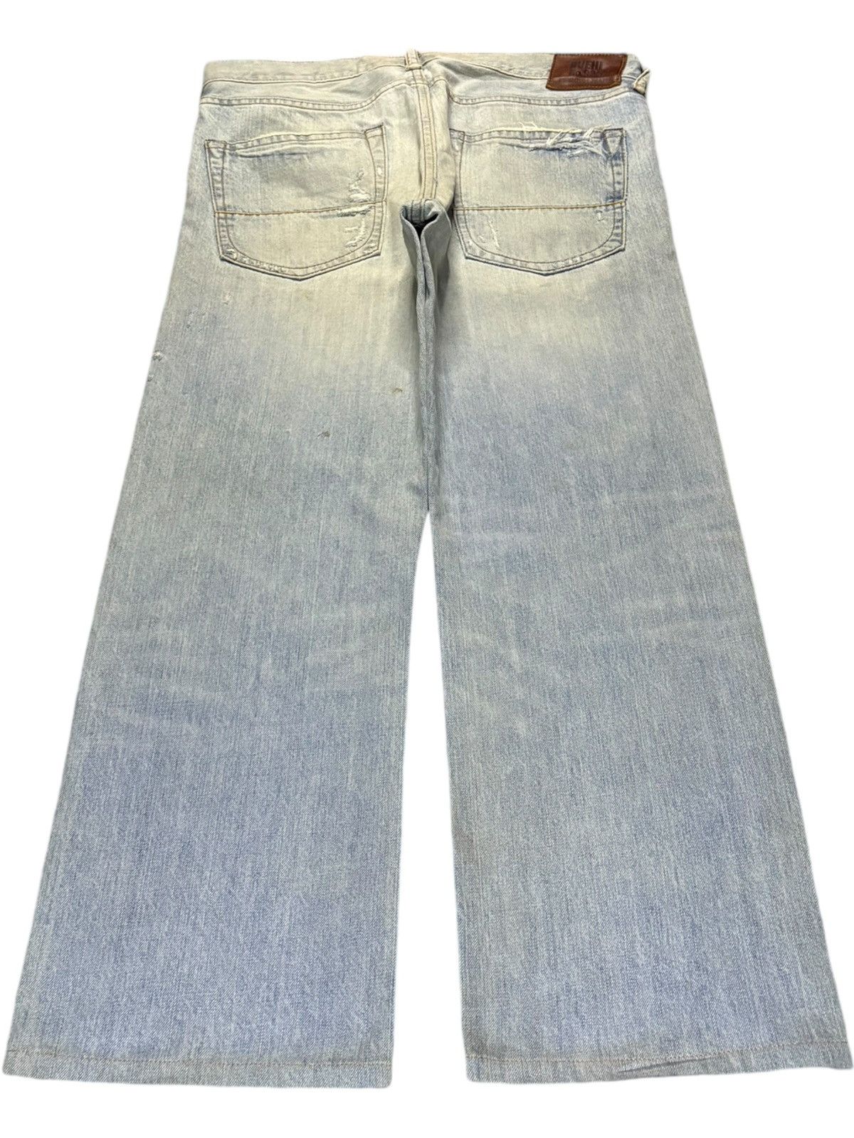 Ruehl No. 925 Vintage Ruehl Button Fly Bleached Distress Loose Baggy Jeans Size US 35 - 2 Thumbnail
