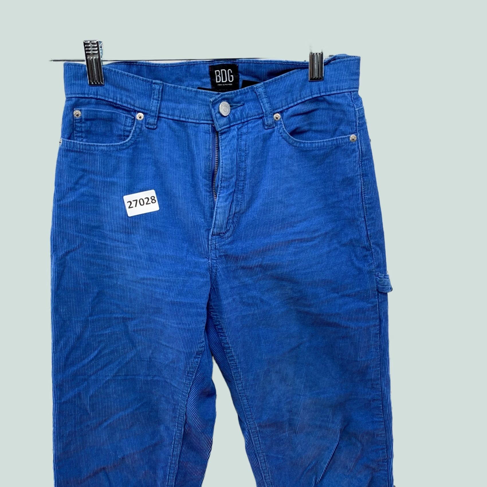 Bdg BDG Corduroy Slim Straight Pants Blue Women's 25 26x26.5 Size 42" / US 20 - 1 Thumbnail