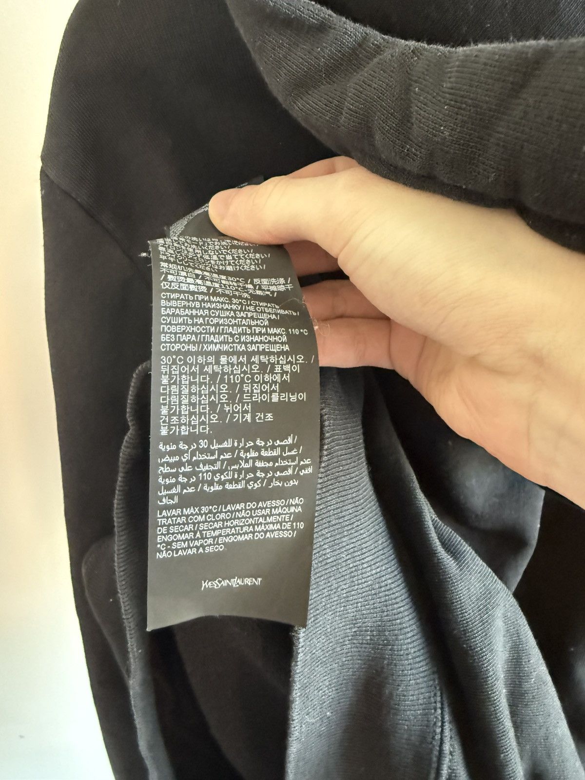 Saint Laurent Paris Black Saint Laurent Logo Hoodie Size US M / EU 48-50 / 2 - 9 Thumbnail