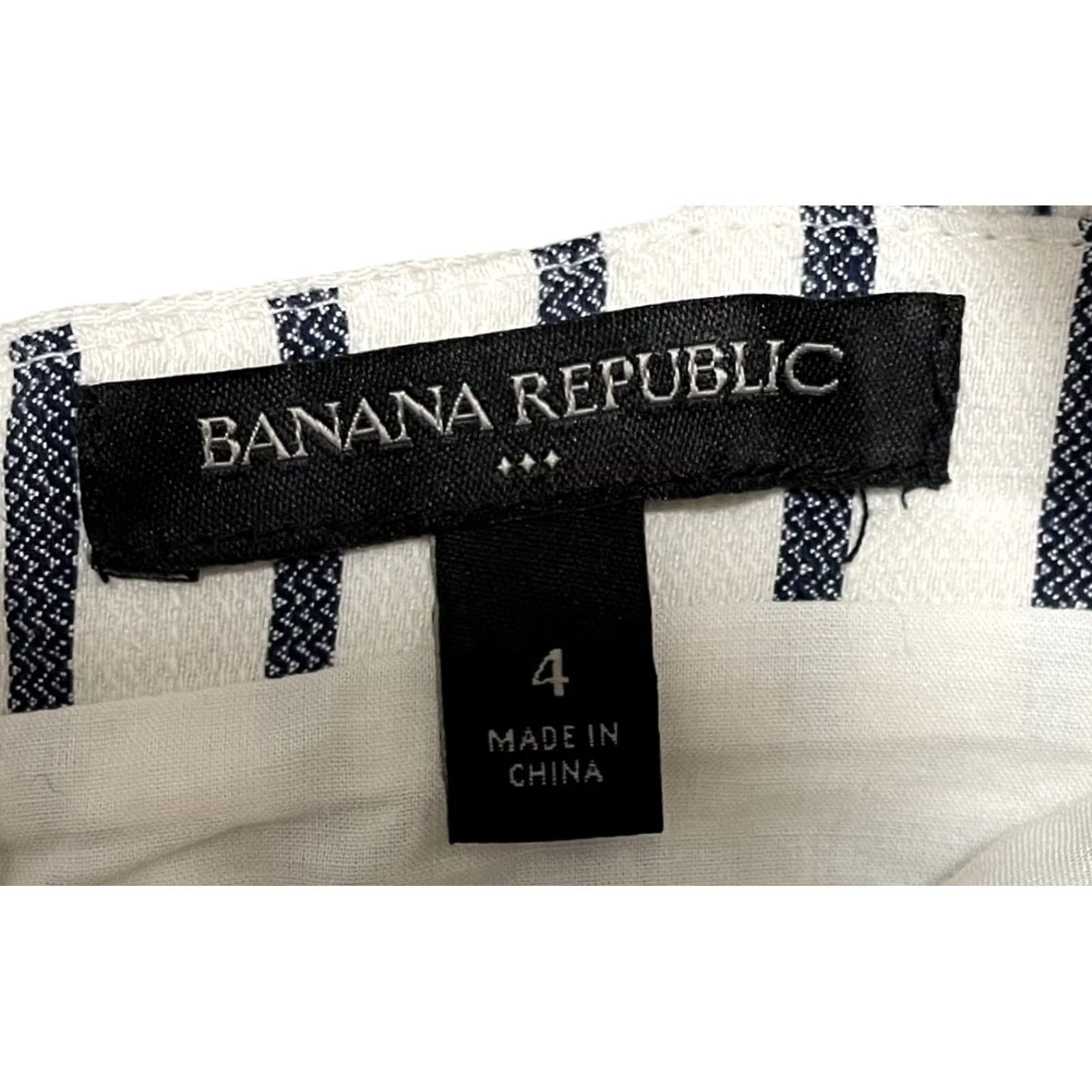 Banana Republic Banana Republic Women’s Striped Pencil Dress Size 4 Navy White Summer Halter Sleeveless Knee Length Size S / US 4 / IT 40 - 6 Thumbnail