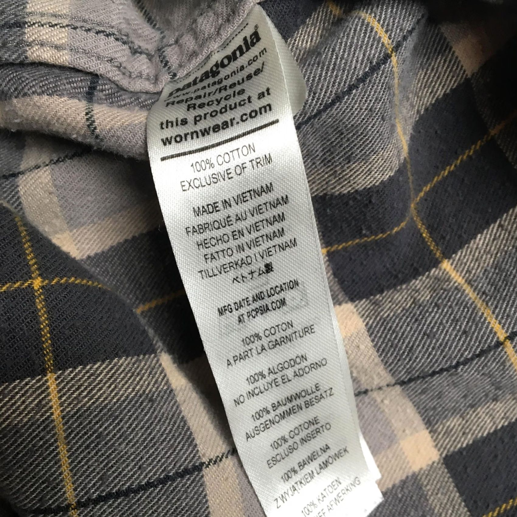Patagonia Patagonia Shirt Mens Large L Gray Plaid Organic Cotton Fjord Flannel Button-Up Size US L / EU 52-54 / 3 - 7 Thumbnail