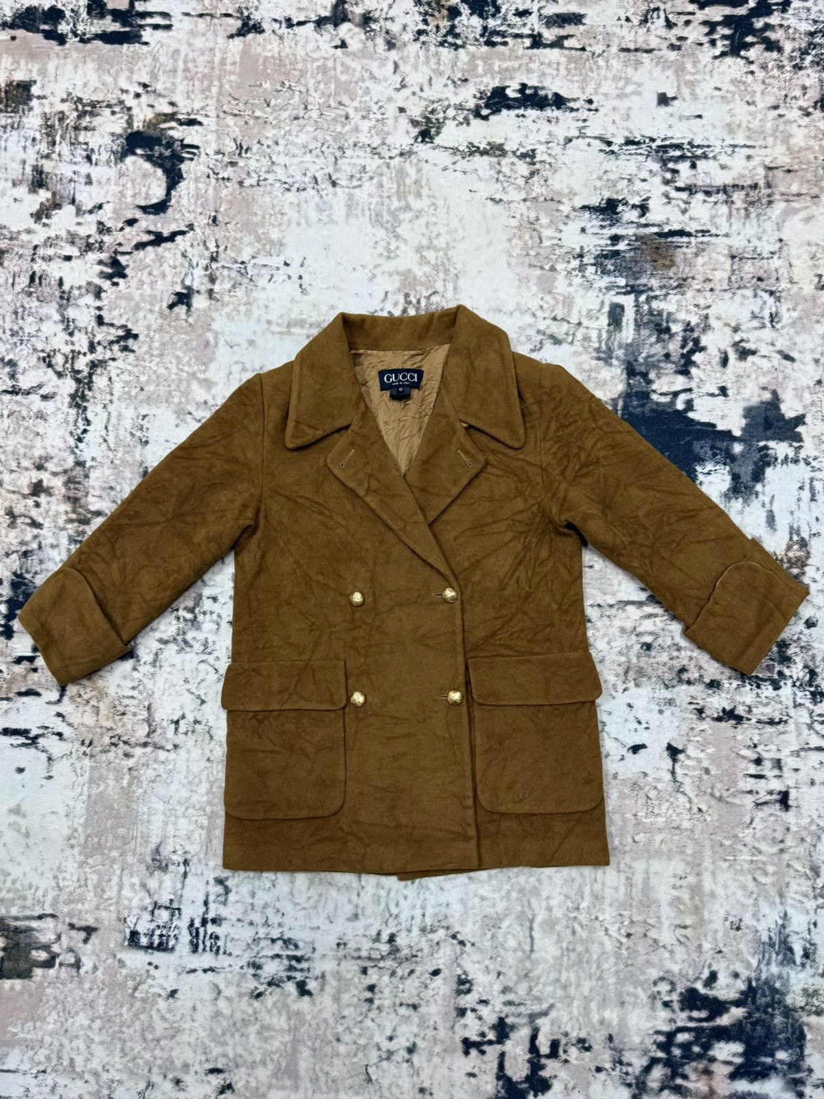 Gucci VINTAGE GUCCI WOOL LONG COATS JACKET BROWN Size M / US 6-8 / IT 42-44 - 9 Thumbnail
