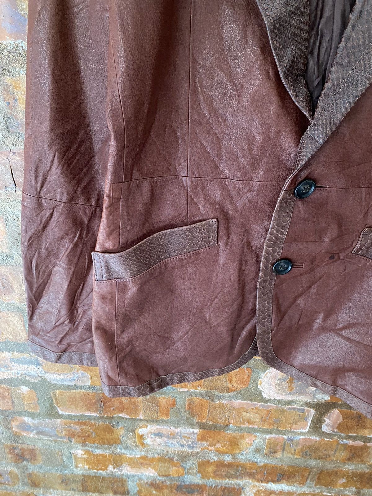 Tornado Mart 🔥🔥🔥Tornado Mart Snake Skin Leather Jacket Size US M / EU 48-50 / 2 - 6 Thumbnail