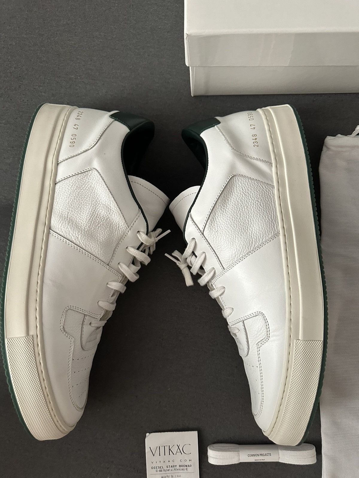 Common Projects Common Projects Decades Low White/Green 47EU - 13US Size US 14 / EU 47 - 4 Thumbnail