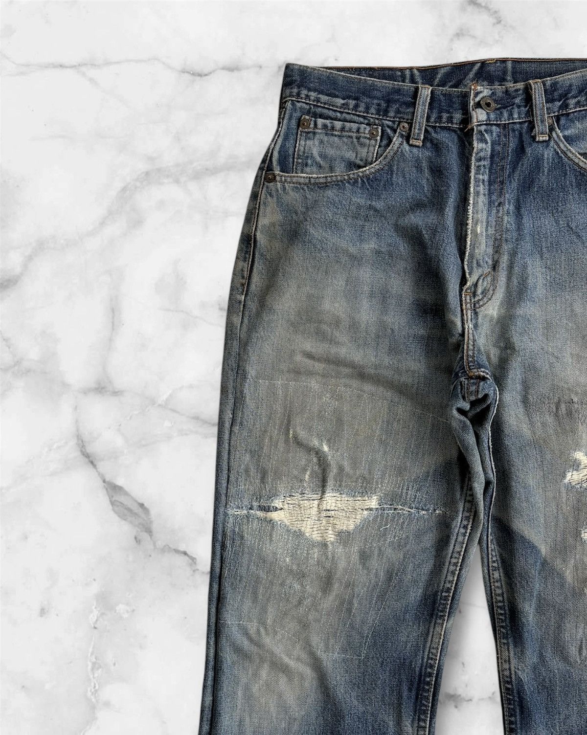 Levi's × Levi's Vintage Clothing Levi’s Streetwear Vintage Jeans Distressed Denim Size US 32 / EU 48 - 3 Thumbnail