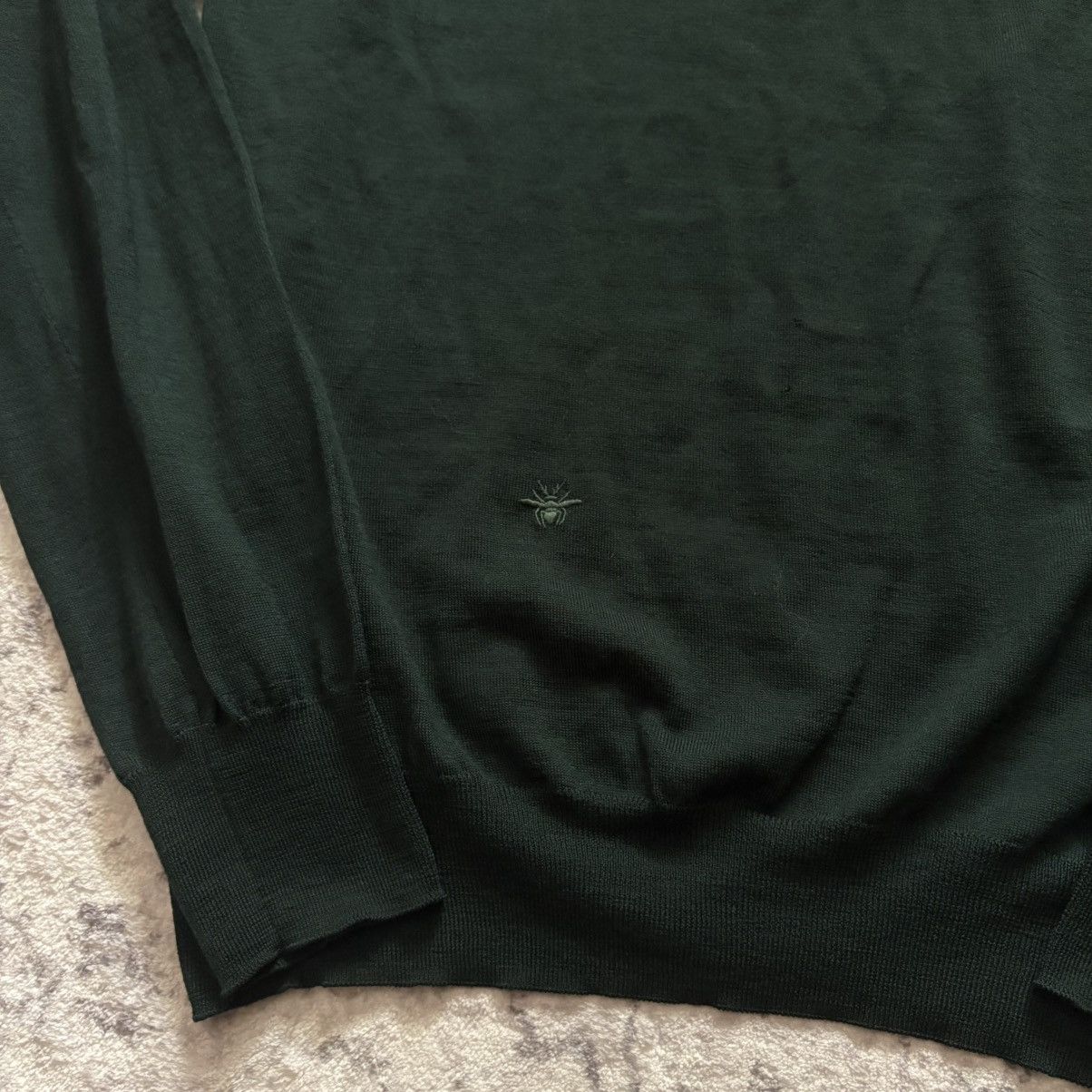 Dior Dior Bee Embroidered Knit Wool Sweater Green | Size S Size US S / EU 44-46 / 1 - 2 Thumbnail