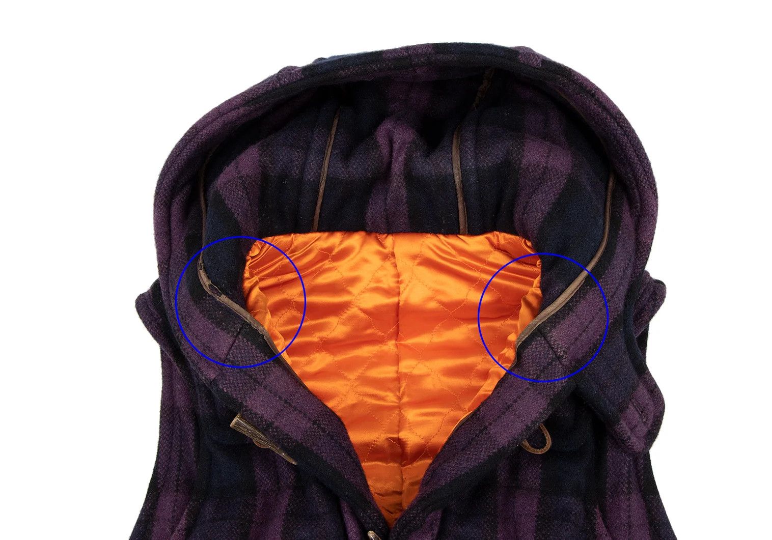 Ganryu Check Hooded Down Vest in Purple, Navy, and Green Size US S / EU 44-46 / 1 - 3 Thumbnail