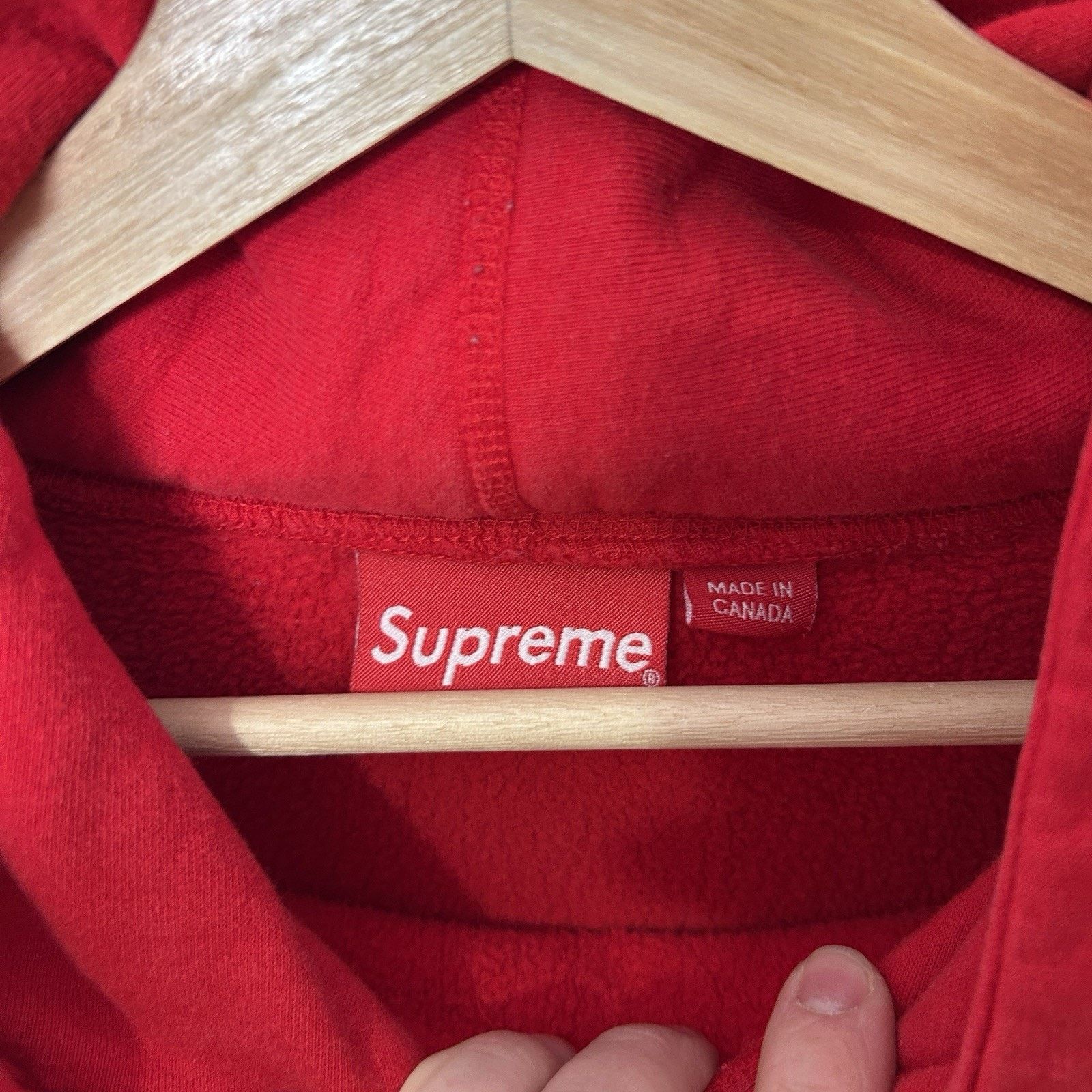 Supreme Supreme Studded Back Hooded Sweatshirt Hoodie “Red” SS18 Size US L / EU 52-54 / 3 - 10 Thumbnail