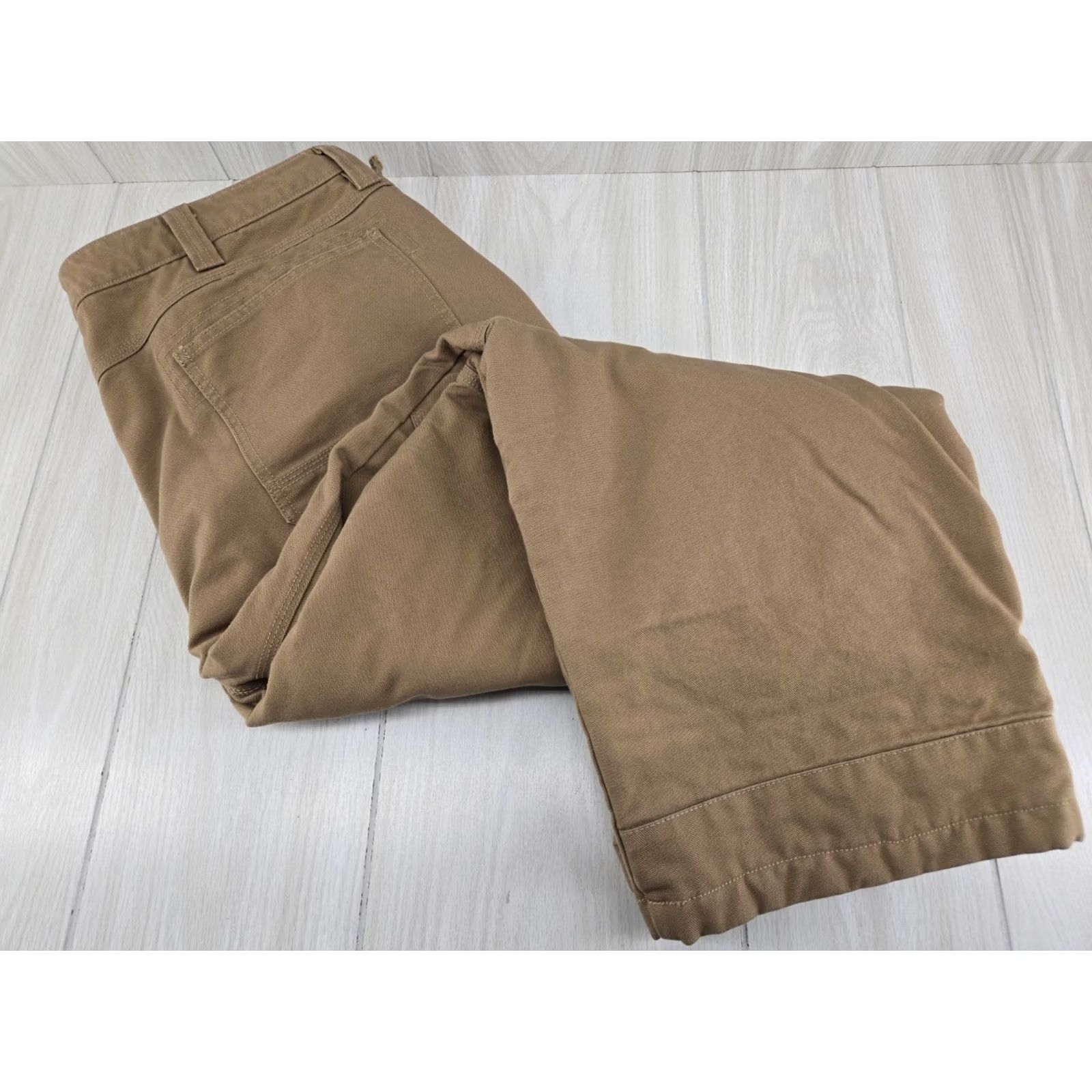 Vintage VINTAGE L.L. Bean Katahdin Iron Works Men’s Fleece Lined Cargo Pants 44/30 Outdoor Cargo Pants Mens Tan Cotton Blend 30 Inseam Straight Leg"} Size US 44 / EU 60 - 2 Thumbnail