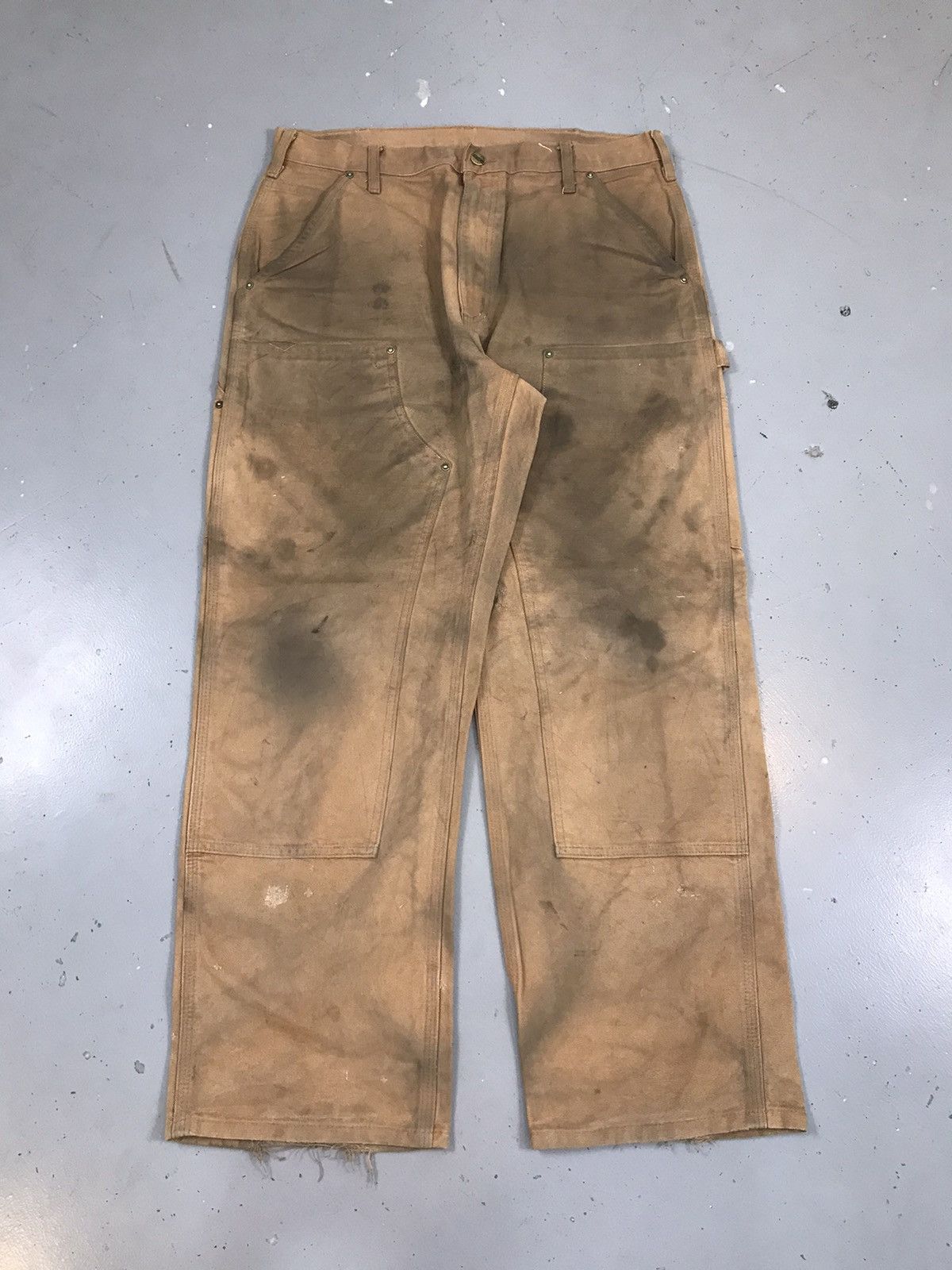 Carhartt × Vintage Vintage Carhartt B136 BRN double knee denim Size US 34 / EU 50 - 1 Thumbnail