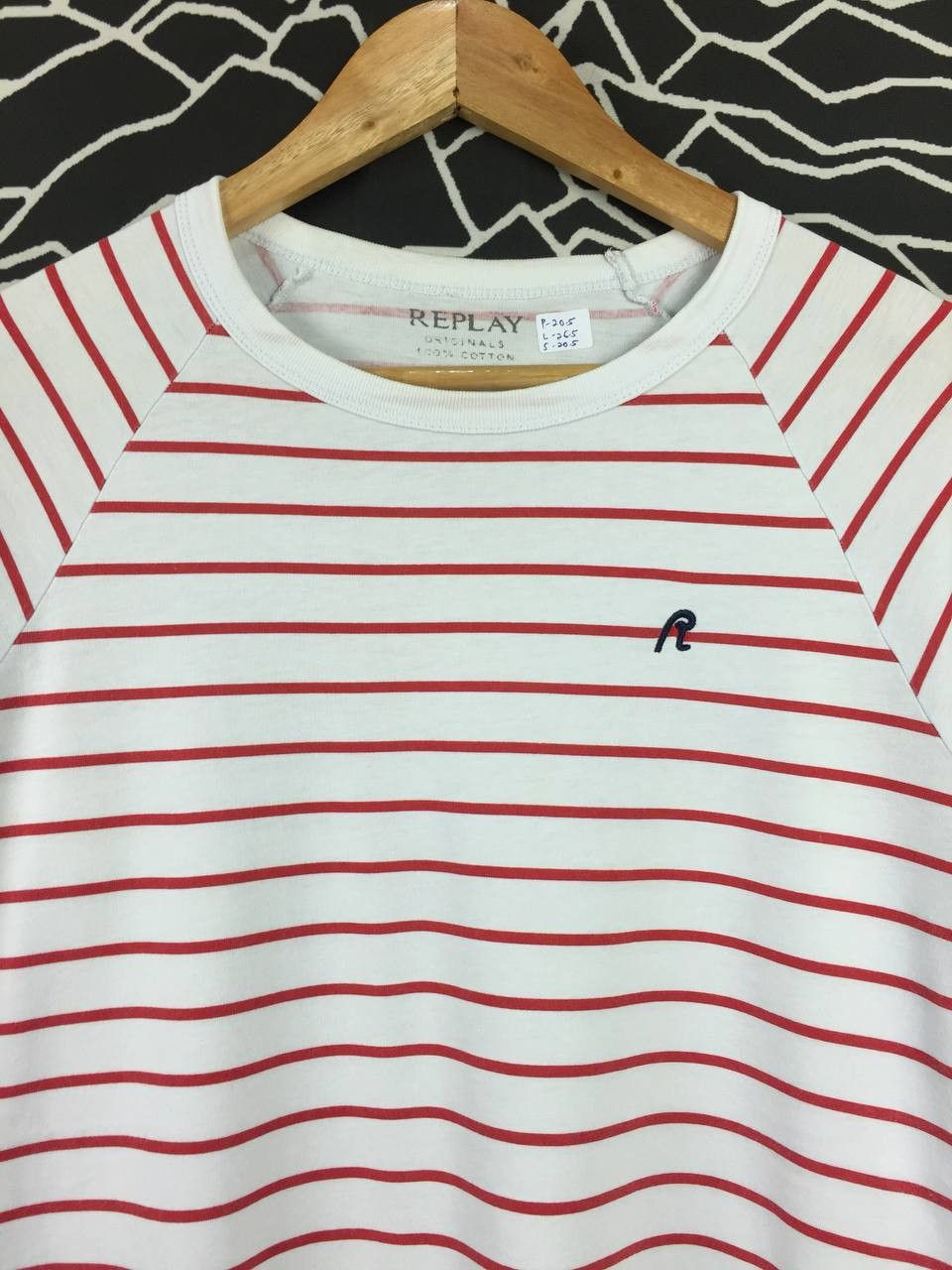 Replay Vtg Replay Jeans Koi Fish Motive Striped Longsleeve Tee Size US M / EU 48-50 / 2 - 4 Thumbnail