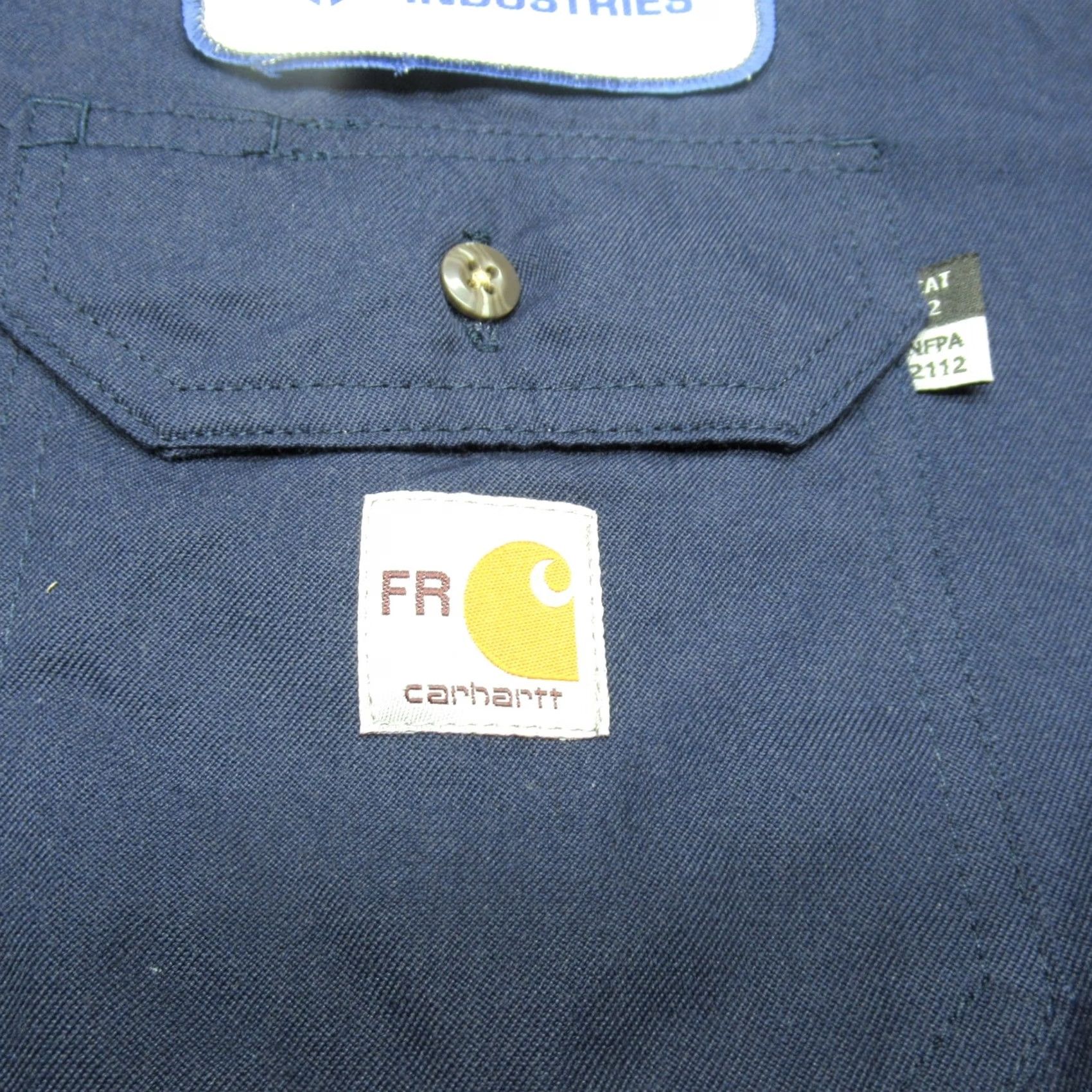 Carhartt Carhartt FR Work Shirt Mens Large Blue Flame Resistant Button Down Logo Paul A Size US L / EU 52-54 / 3 - 5 Thumbnail