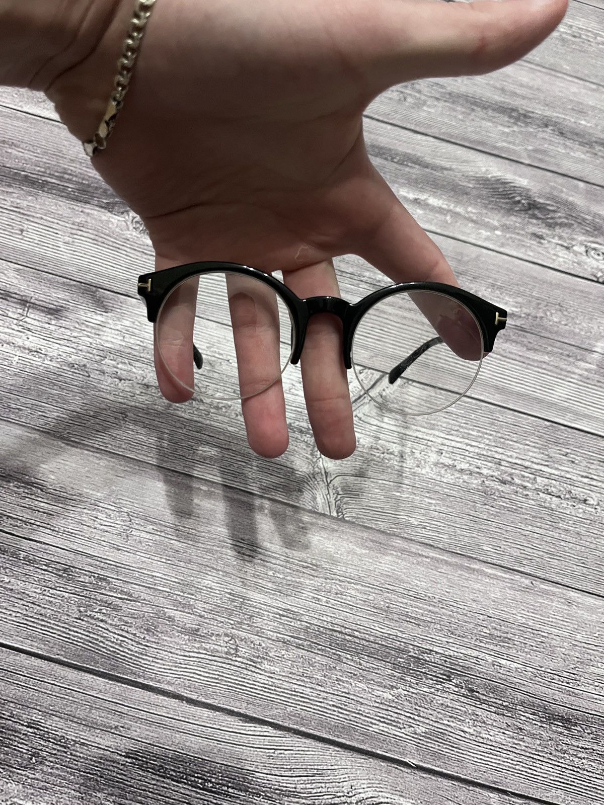 Tom Ford Tom Ford Black Round Optical Glasses Frame Size ONE SIZE - 1 Thumbnail