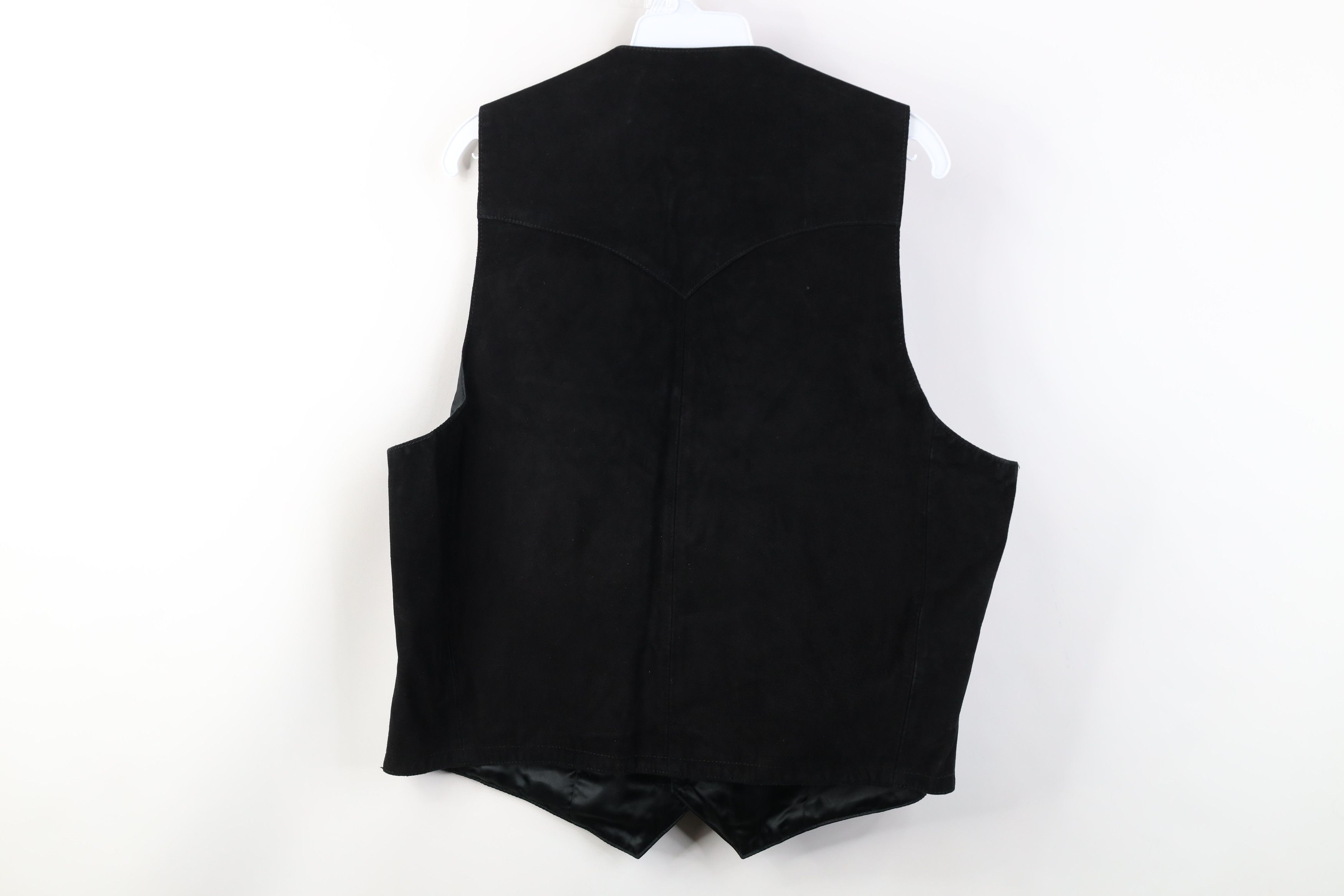 Vintage Vintage 90s Scully Suede Leather Western Vest Jacket Black Size US XXL / EU 58 / 5 - 13 Thumbnail