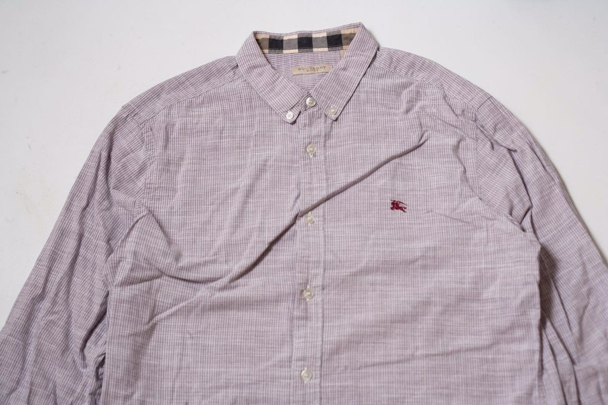 Burberry Burberry Brit Vertical Stripe Logo Cotton Shirt Size US L / EU 52-54 / 3 - 3 Thumbnail