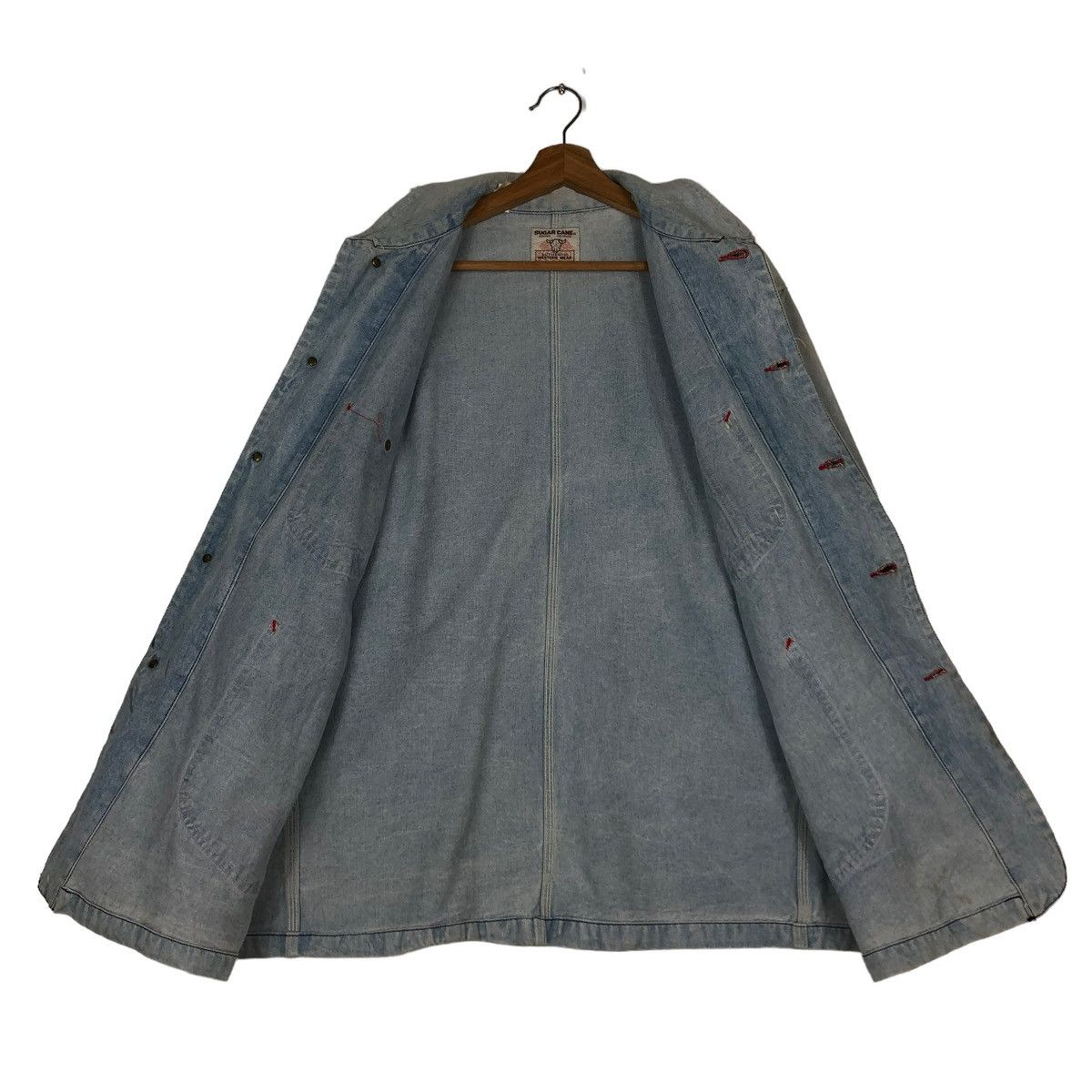 Sugar Cane 🔥VINTAGE DENIM CHORE JACKET SUGAR CANE WESTERN WEAR USA Size US L / EU 52-54 / 3 - 13 Thumbnail