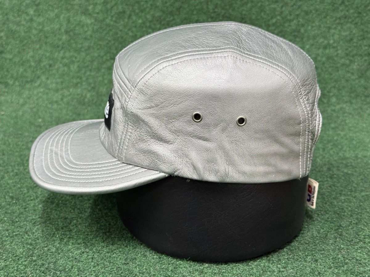 Supreme 2016 Supreme Silver Leather Camp Cap Size ONE SIZE - 3 Thumbnail
