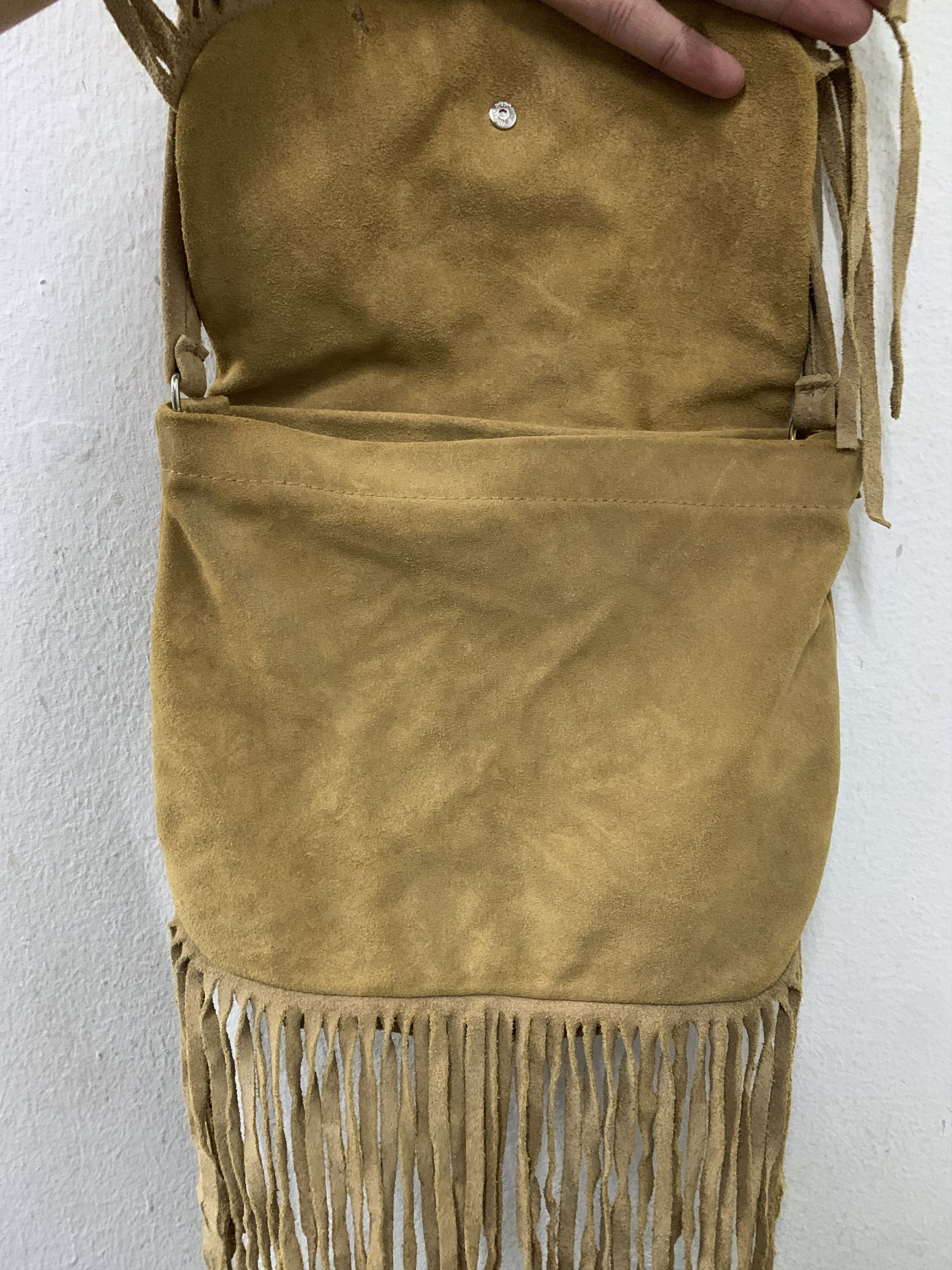 Vintage Deer Leather Berlin Glove Crossbody Leather Fringed Size ONE SIZE - 4 Thumbnail