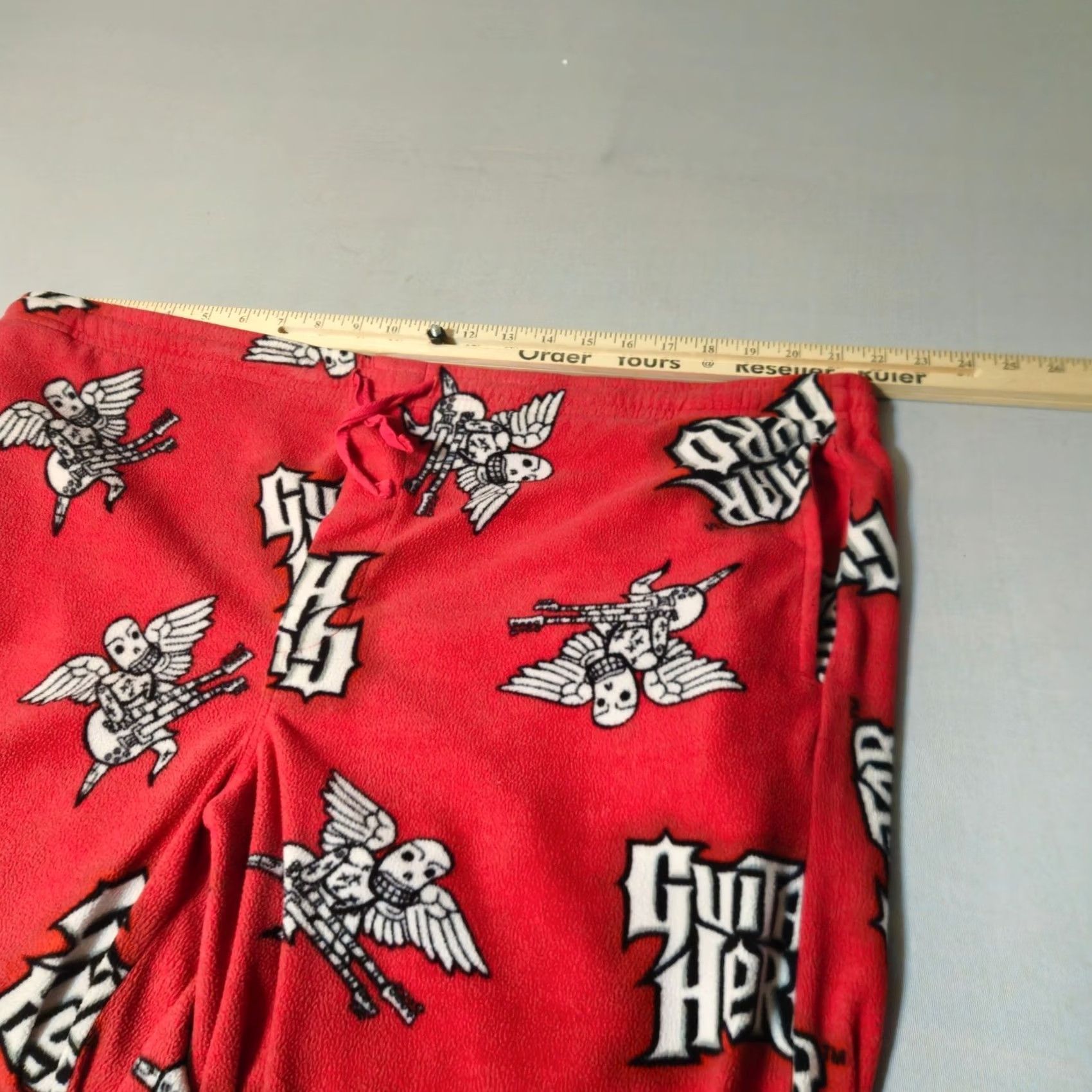 Vintage VINTAGE Guitar Hero Pajama Pants Mens L XL Red Fleece 2008 Activision VTG Gaming Lounge Size US 33 - 7 Thumbnail