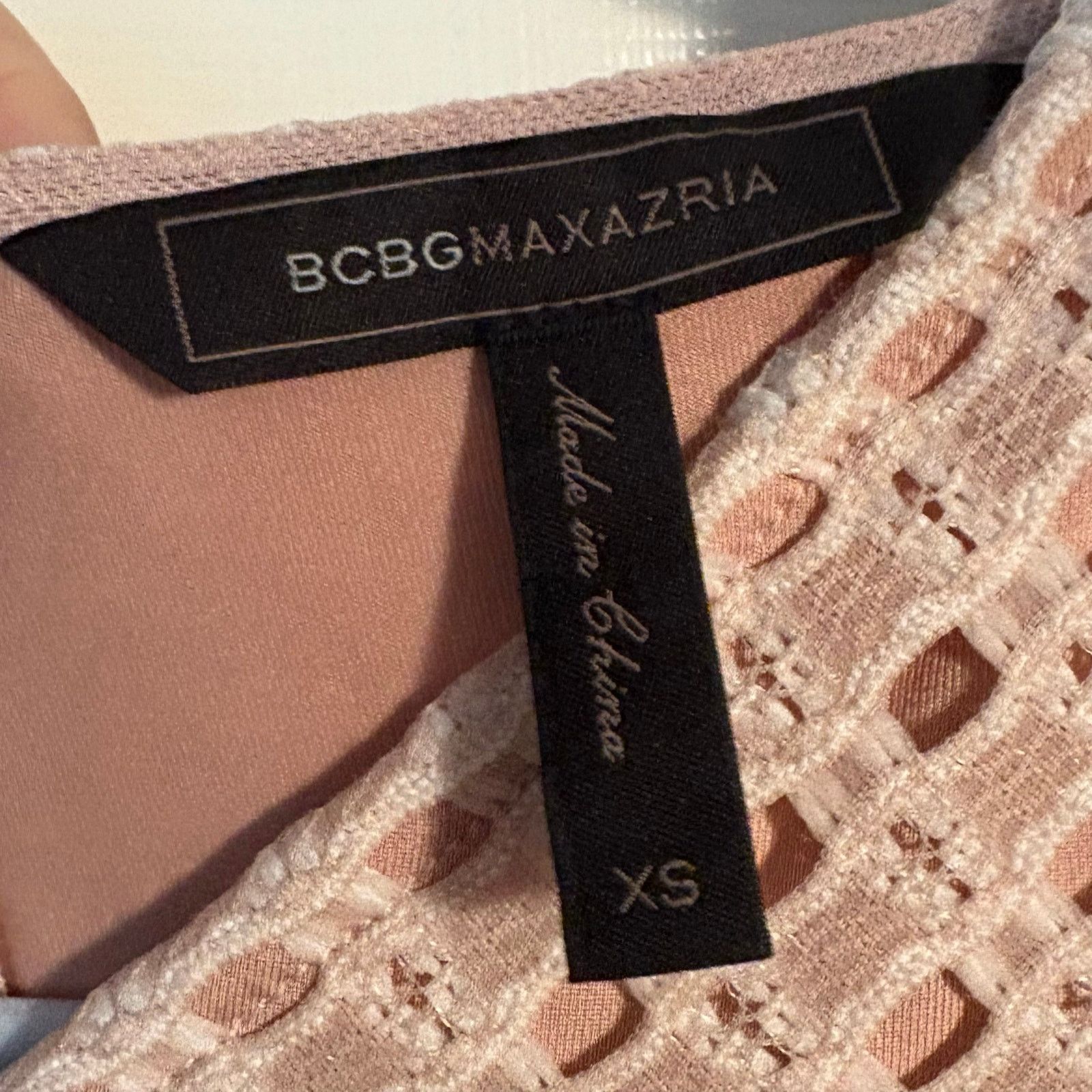 Bcbgmaxazria BCBG Max Azria Women’s XS White Eyelet Dress Fit & Flare Size XS / US 0-2 / IT 36-38 - 5 Thumbnail