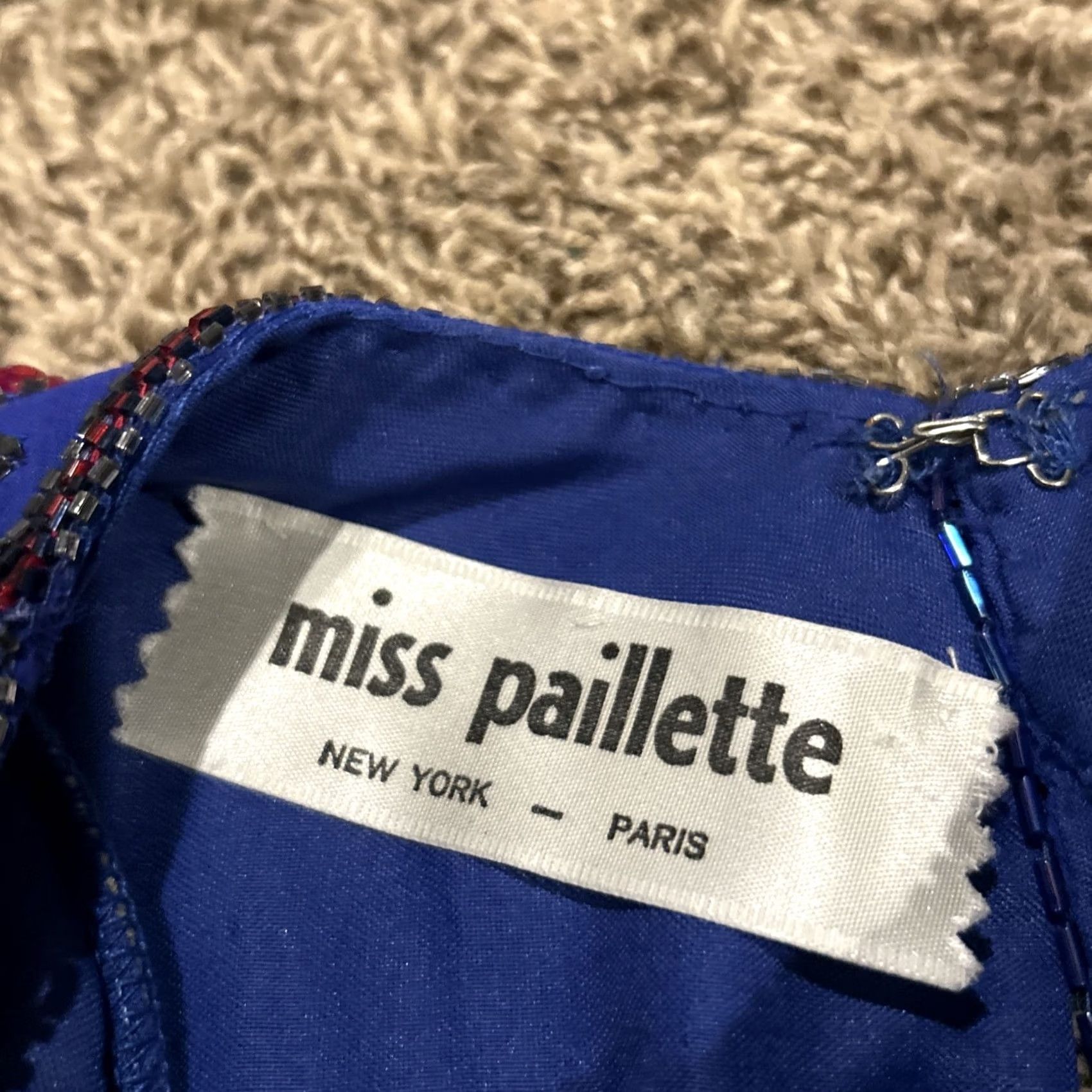 Vintage Vintage Miss Paillette Beading Top - Purple Silk Short Sleeve S Regular Size Size S / US 4 / IT 40 - 2 Thumbnail