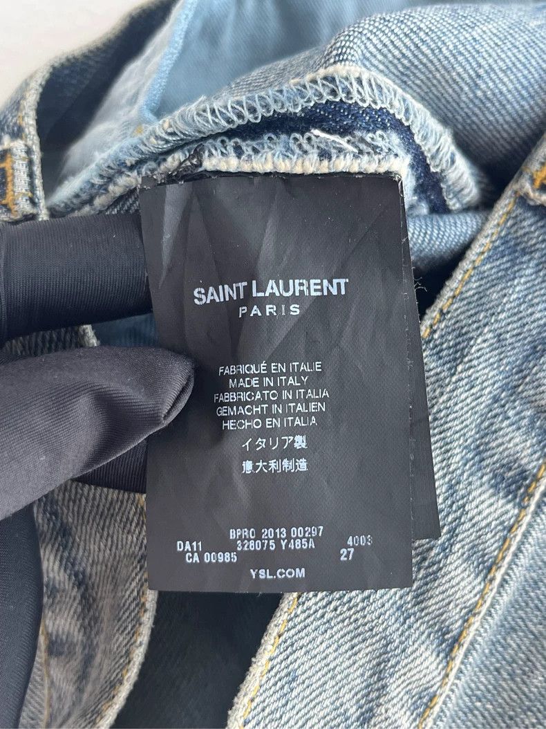 Yves Saint Laurent Saint Laurent Blue wash fade straight tub jeans 2502-Nextar Size US 27 - 5 Thumbnail