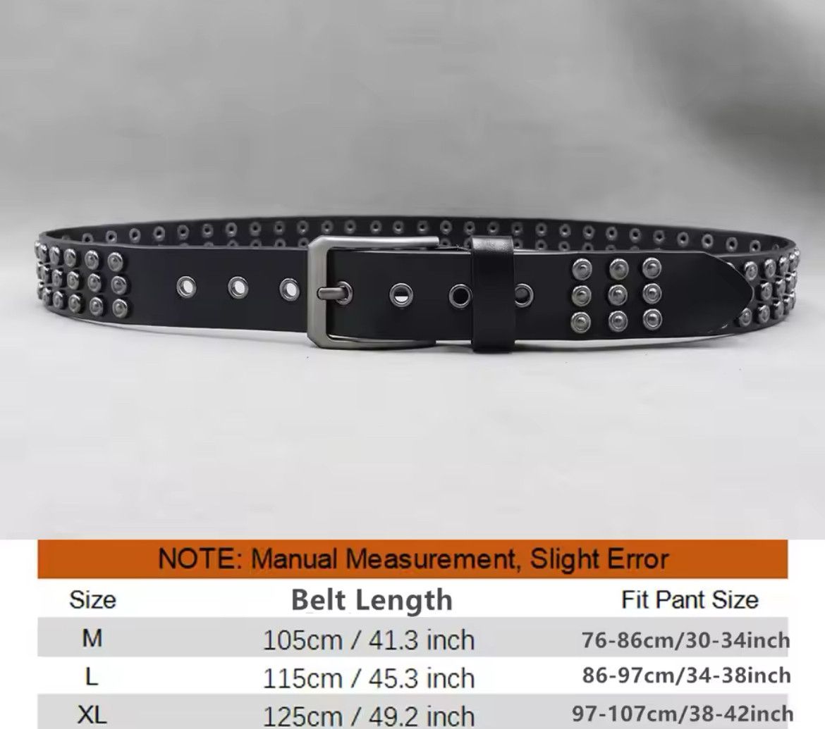 Japanese Brand × Vintage Punk Round Rivet Head Studded Leather Belt Size ONE SIZE - 6 Thumbnail