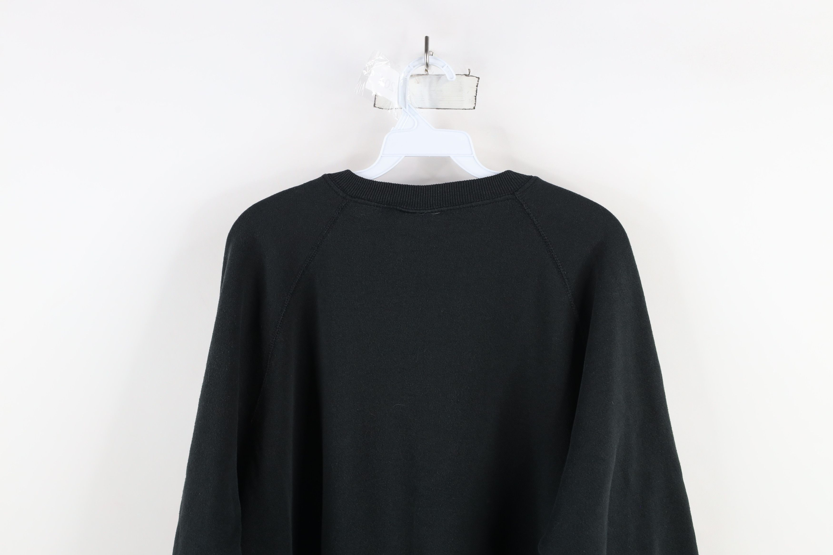 Vintage Vintage 90s Streetwear Raglan Crewneck Sweatshirt Black USA Size XXL / US 16-18 / IT 52-54 - 10 Thumbnail