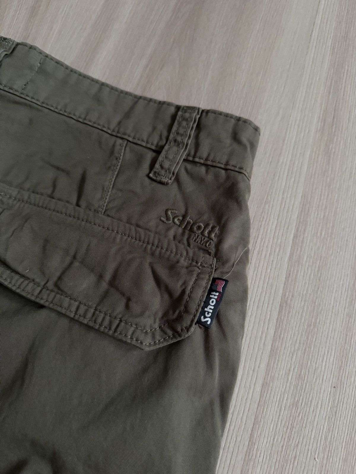 Schott Schott Cargo Pants Khaki Army Style Size US 30 / EU 46 - 6 Thumbnail