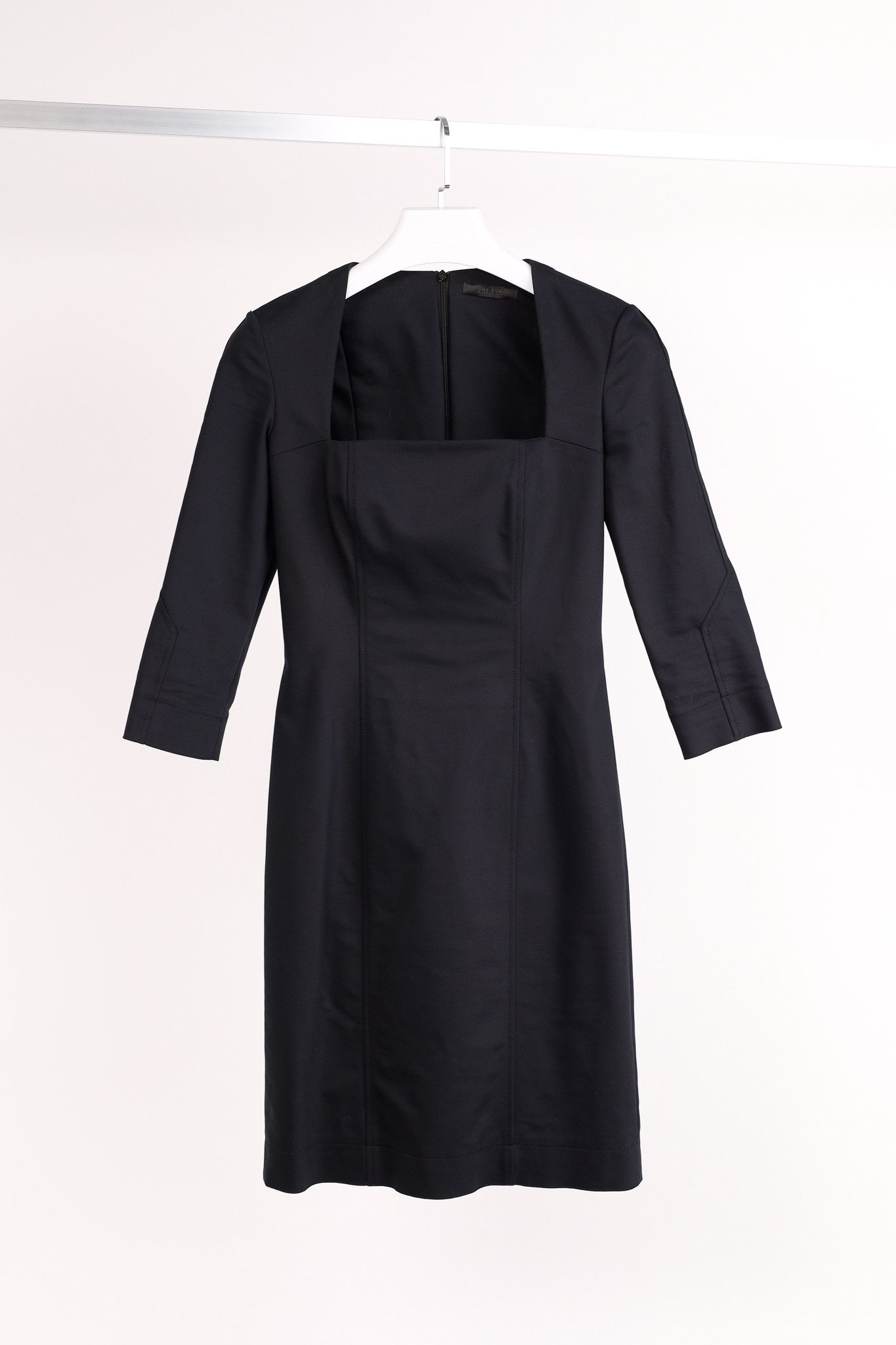 The Row The Row Gamner Black Stretch Cotton Fitted Mini Dress Size S / US 4 / IT 40 - 1 Thumbnail