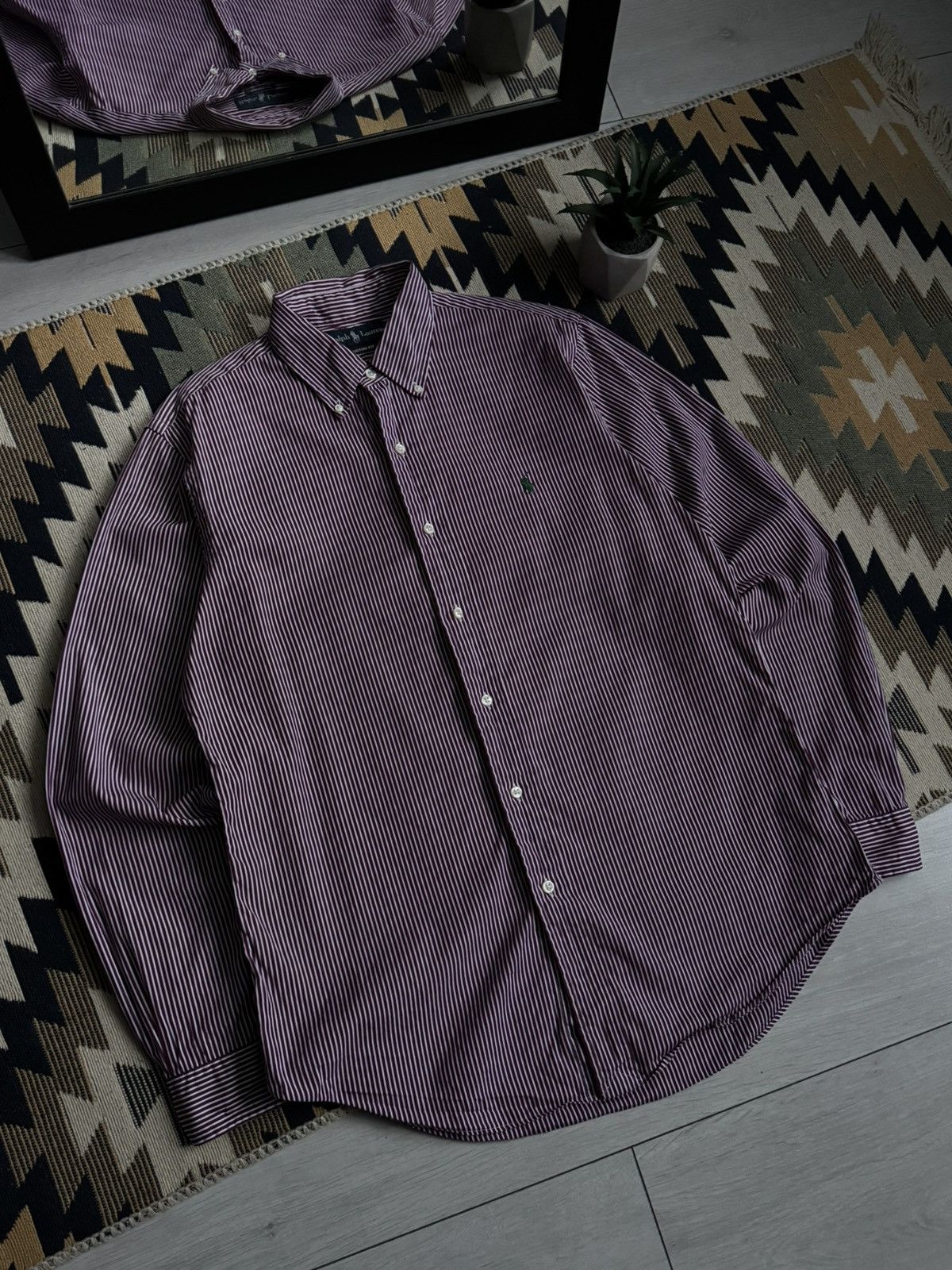 Polo Ralph Lauren Vintage Polo Ralph Lauren Stripped Button Up Shirt Size US M / EU 48-50 / 2 - 2 Thumbnail