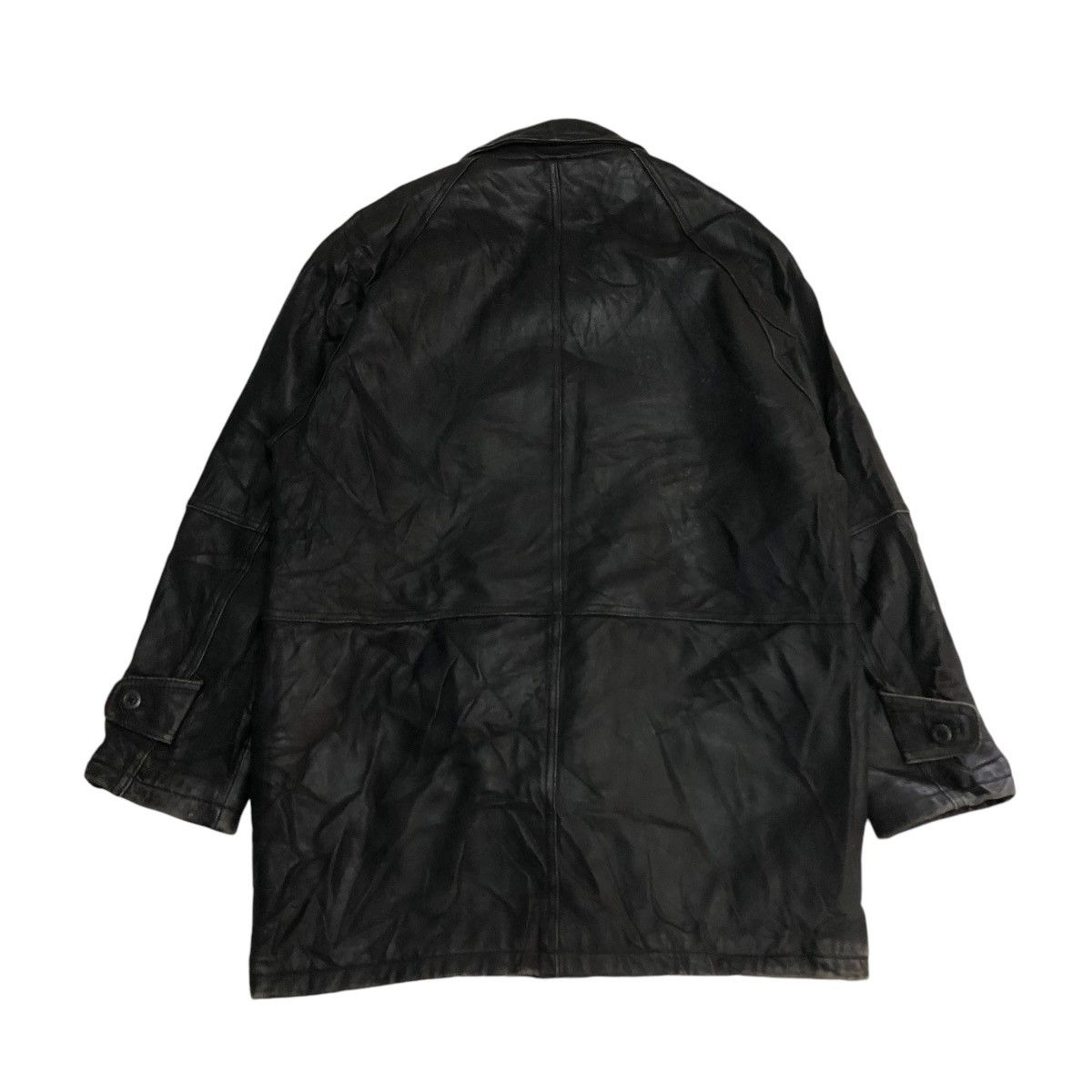 Japanese Brand 🔥VINTAGE LEATHER JACKET MULTI POCKET ROCHI ISSEY MIYAKE Size US L / EU 52-54 / 3 - 2 Thumbnail