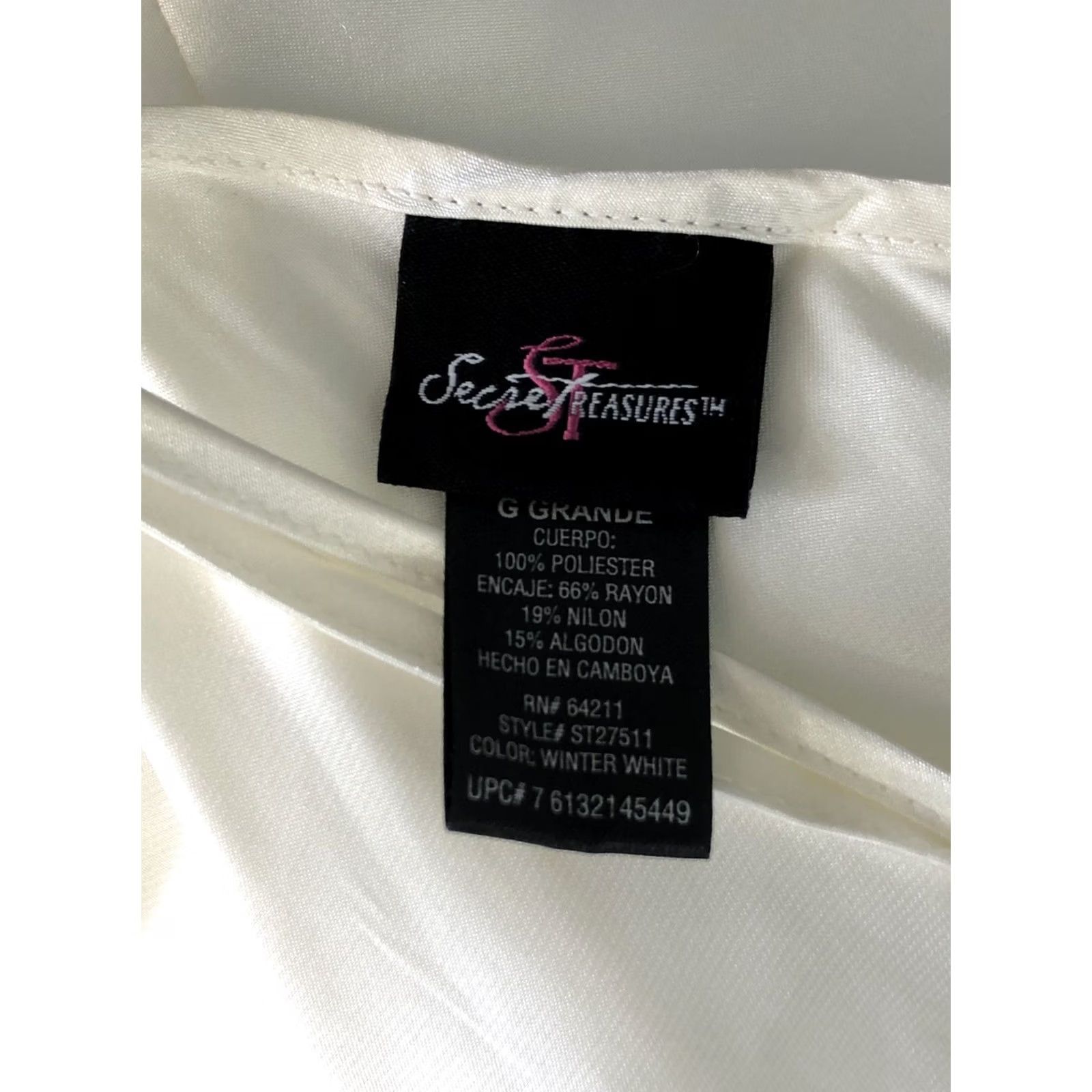 Vintage VINTAGE Slip Dress Lingerie L Ivory Lace Fairy Embellished Retro 90s Y2K Secret Treasures Gown Camisole Womens Large Size Size L / US 10 / IT 46 - 4 Thumbnail