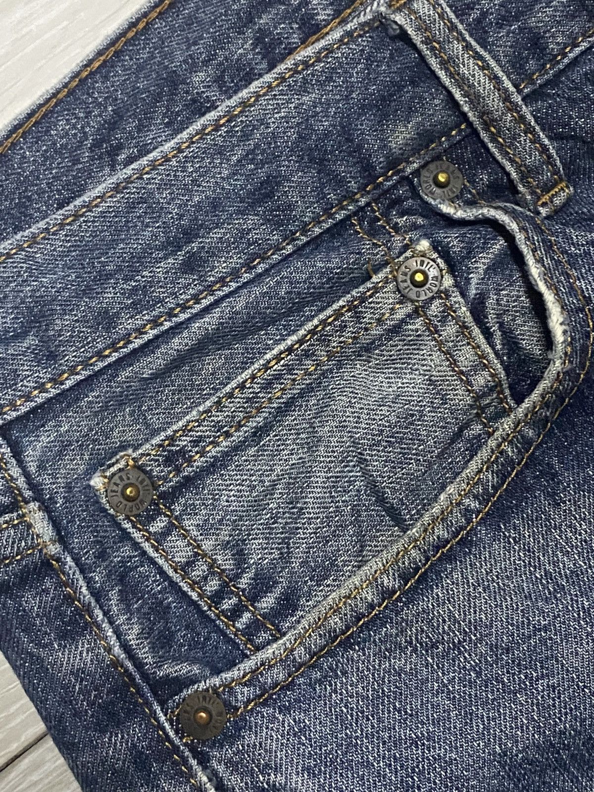 GU Vintage Gu Denim Faded Wash Distressed Loose Jeans Size US 32 / EU 48 - 9 Thumbnail